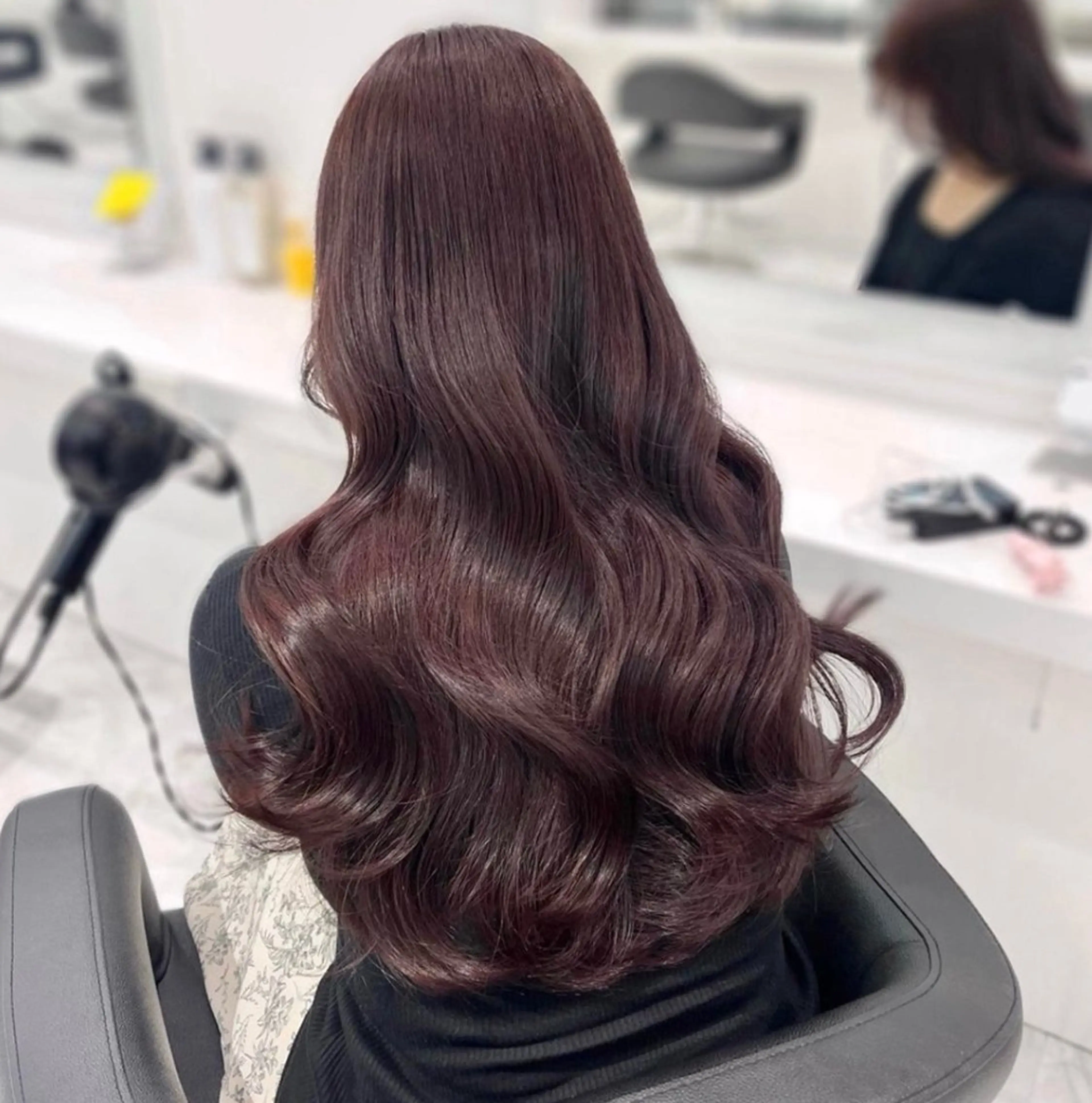 ロング ヘアカラー トリートメント ブリーチなし✦.* 暖色カラー🎀セナのヘアスタイル