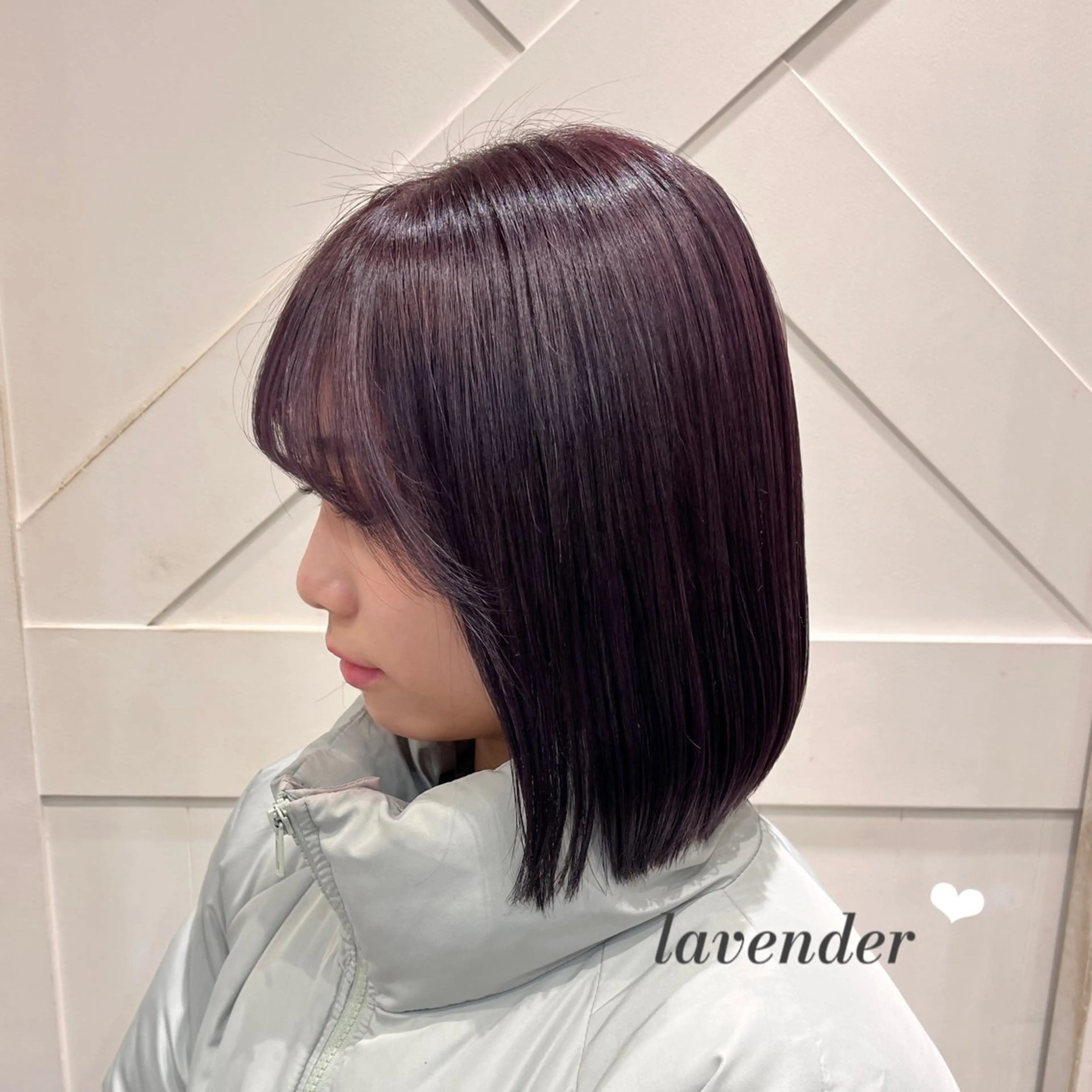 ミディアム カラー ブリーチ 透明感カラー ダブルカラー ラベンダーカラー ブリーチなしカラー ヘアカラー 韓国レイヤー 暖色カラー/さくらのヘアスタイル