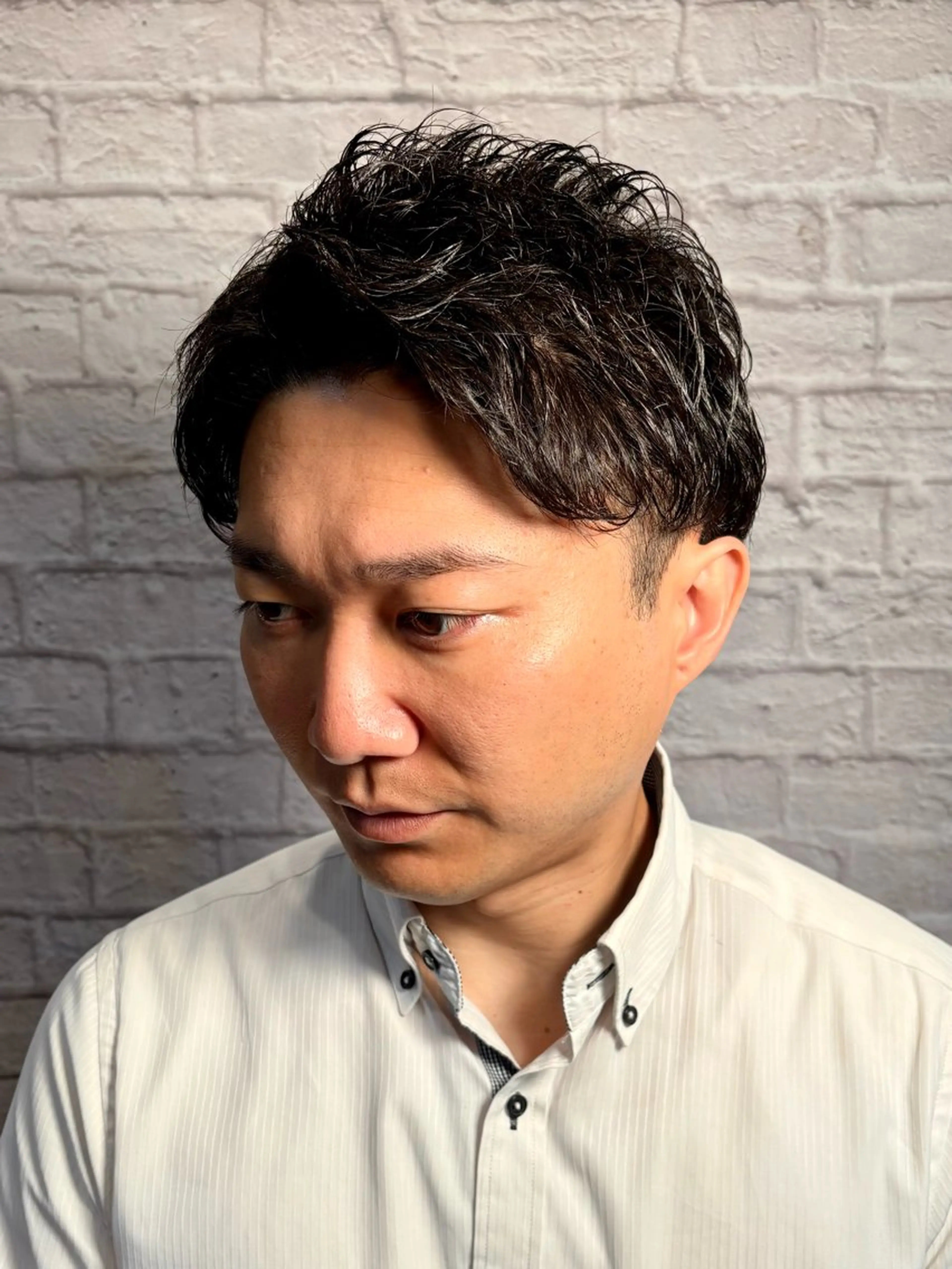 ショート パーマ ヘアアレンジ メンズ キッズ メンズカット/パーマ 山崎航平💈のヘアスタイル