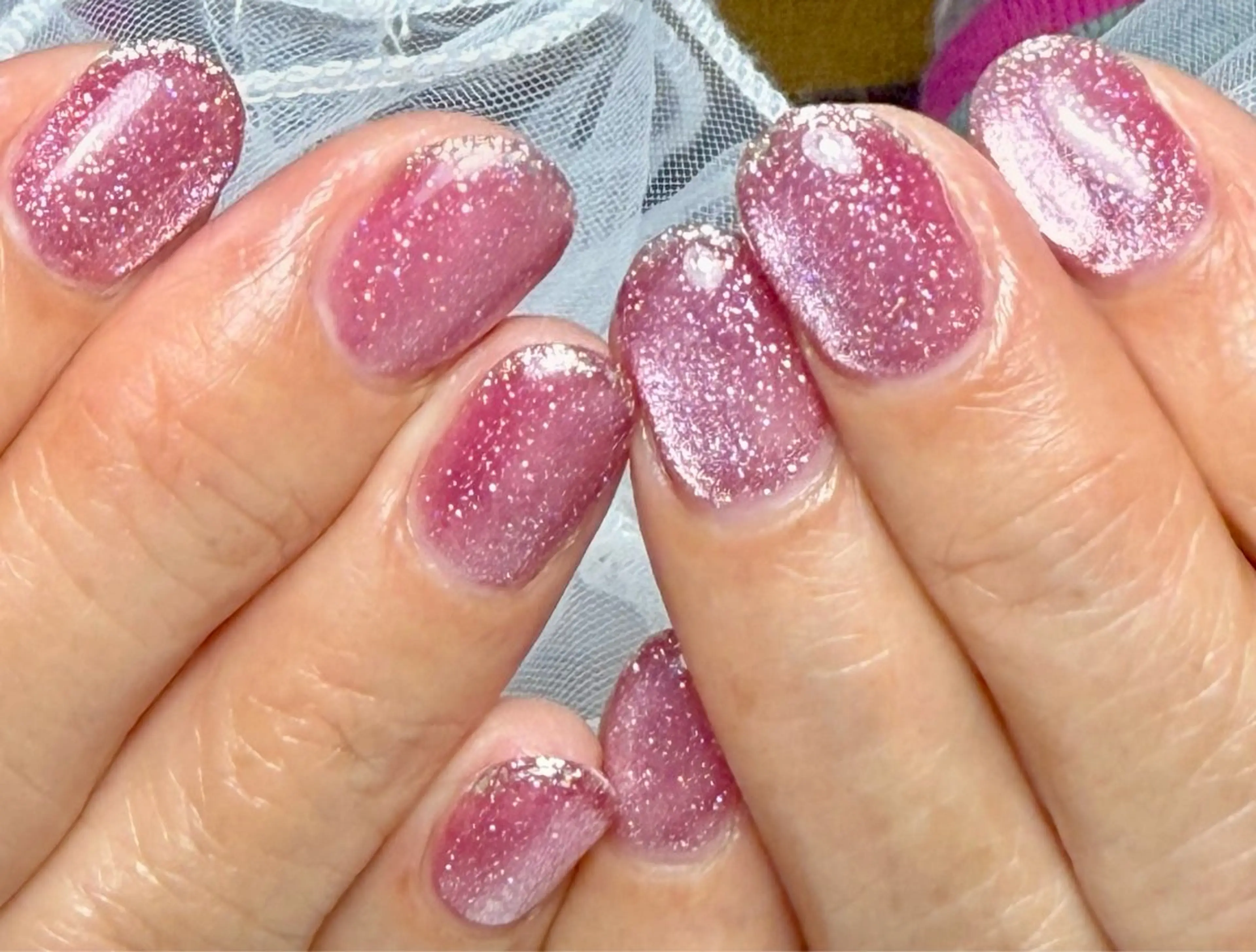 ネイル アートネイル チークネイル フラッシュネイル フラッシュマグ フレンチネイル M.N_ nailのネイルデザイン