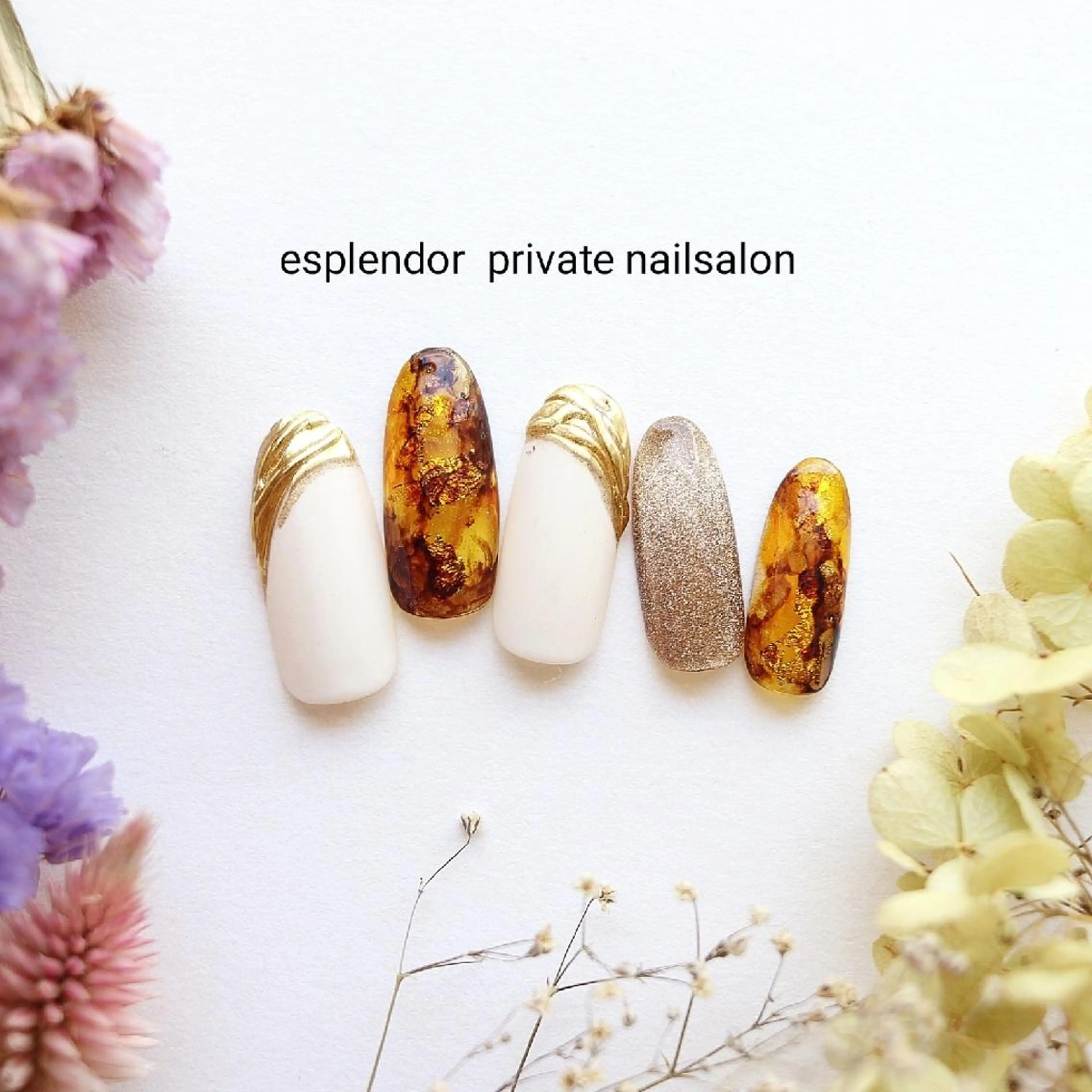 ネイル アートネイル べっ甲ネイル マグネットネイル ミラーネイル ニュアンスネイル ハンドネイル ハンドケア esplendor  エスプレンドル所属・esplendor  小野寺のネイルデザイン