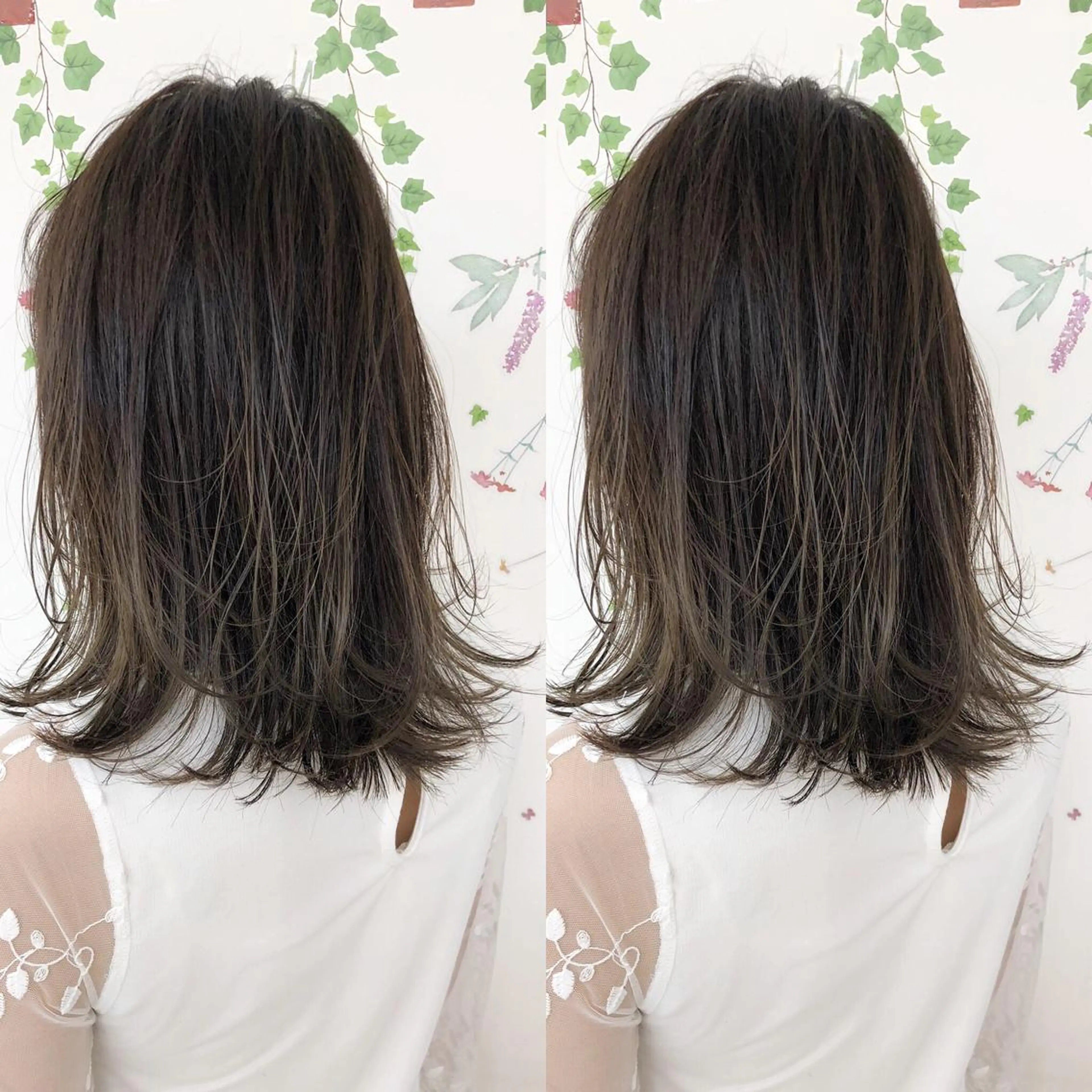 ミディアム カラー アッシュ バレイヤージュ ブリーチ グラデーションカラー グレージュ 三鷹で1番ショート ボブをカットする新谷のヘアスタイル