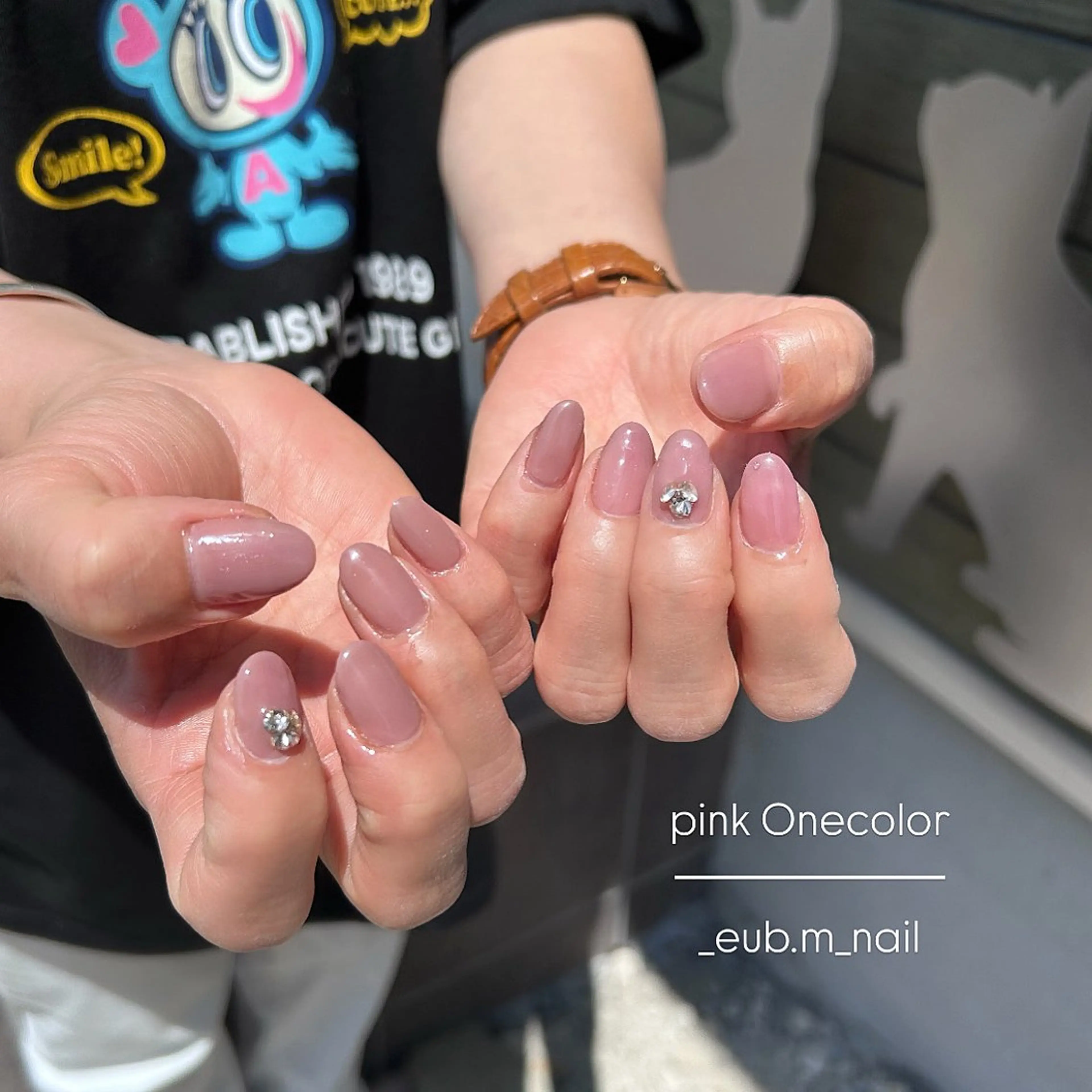 ネイル ピンク ピンクベージュ ハンドネイル 深夜ネイルサロン eub.m_nailのネイルデザイン
