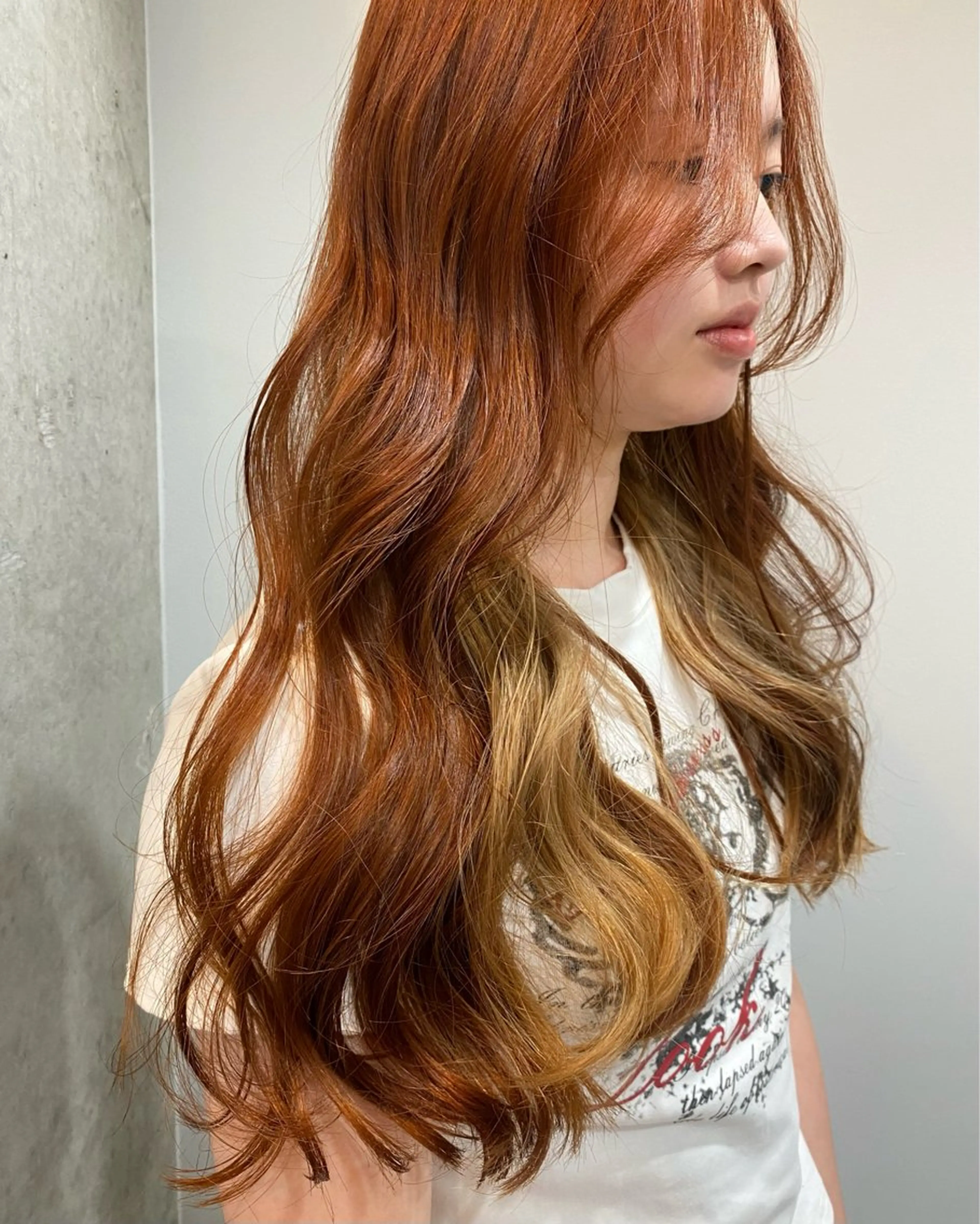 ロング カラー ヘアカラー トリートメント ヘアセット ベージュカラー🐑 レイヤー🤎塚原優芽のヘアスタイル