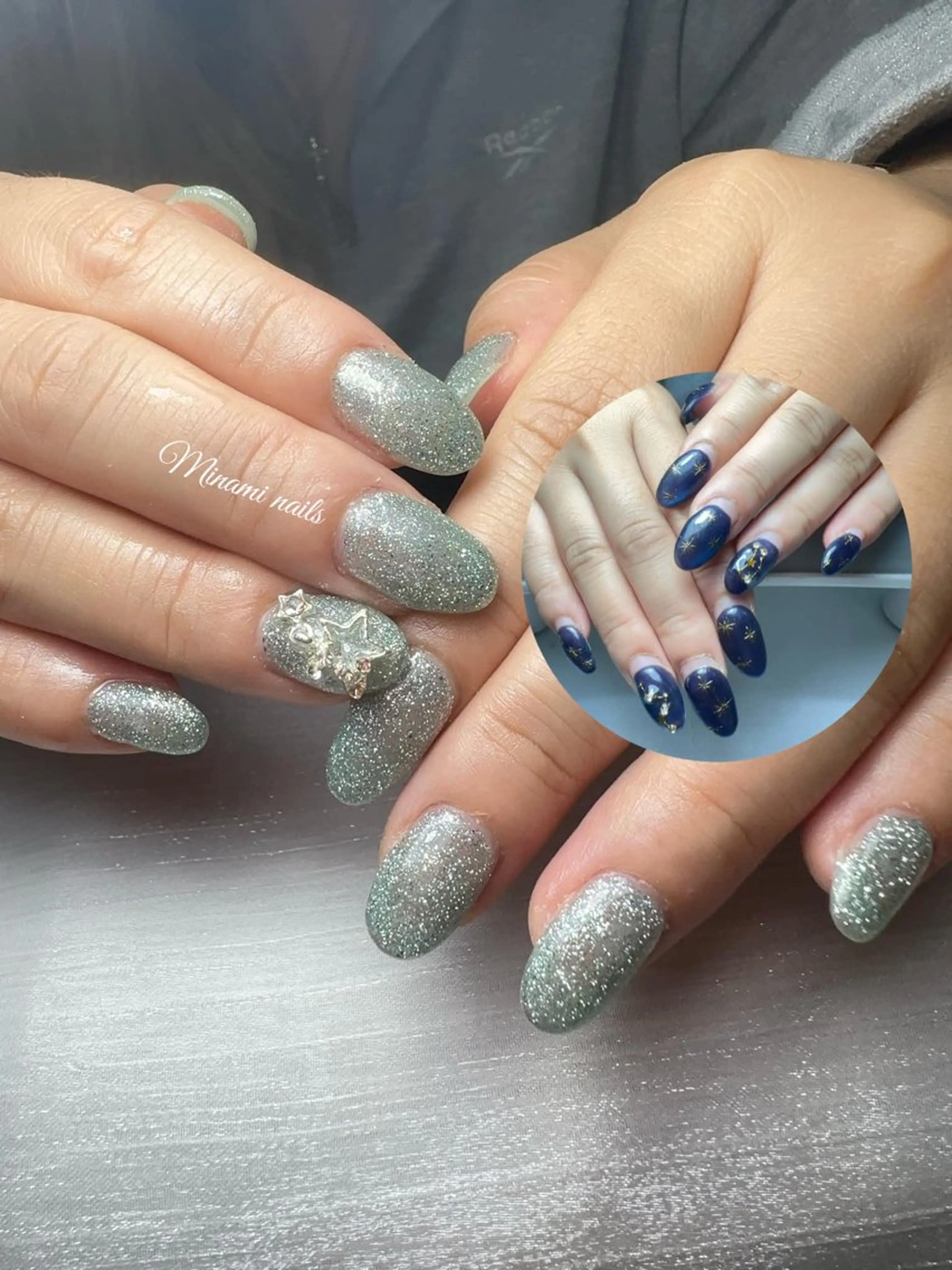 ネイル アートネイル オーロラネイル ガーリー キラキラネイル 韓国ネイル ハンドネイル Minami Nailsのネイルデザイン