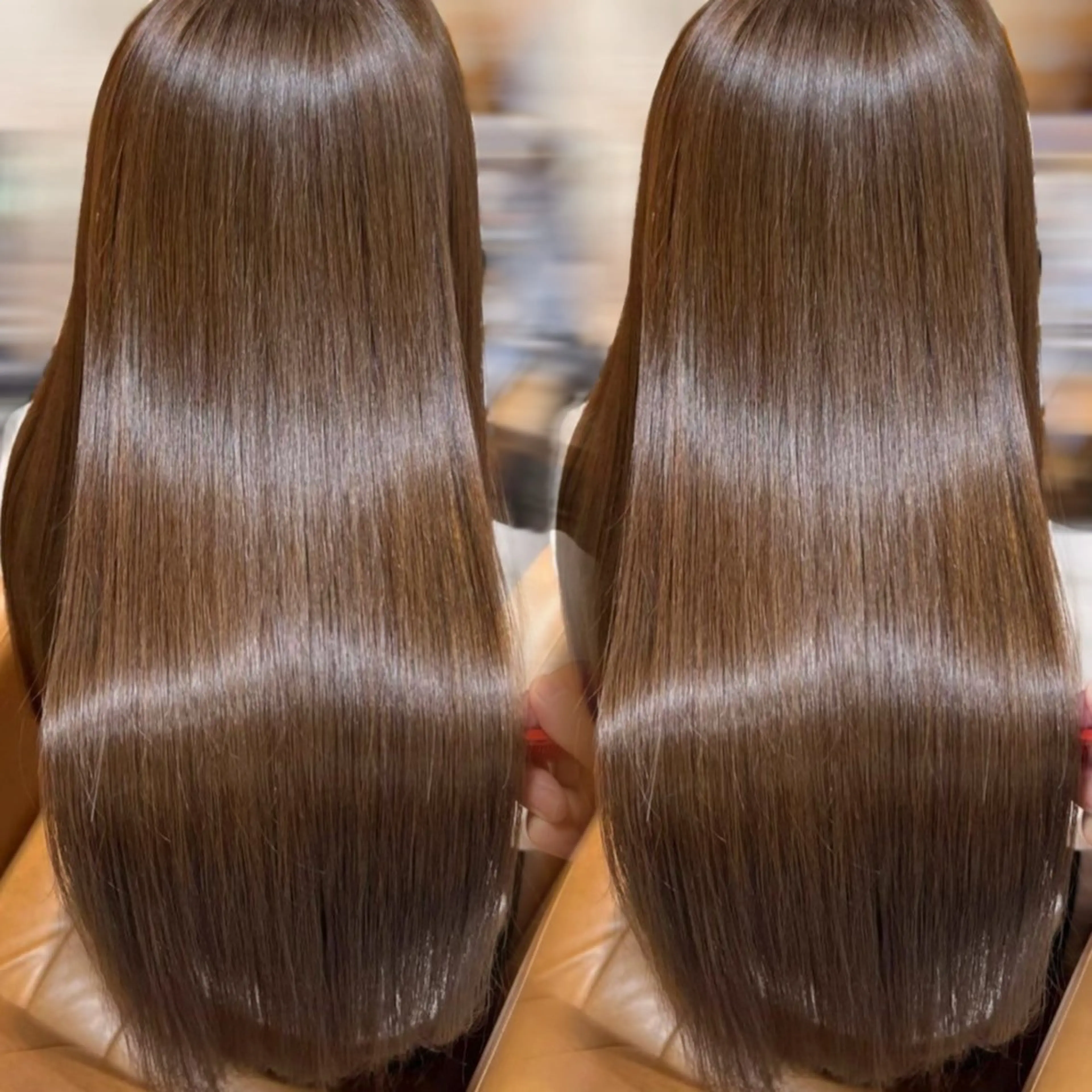 ロング 髪質改善 縮毛矯正 トリートメント 酸性ストレート 酸熱トリートメント SALOWIN新宿三丁目East 3F所属・髪質改善/縮毛矯正/ レイヤーカットななこのヘアスタイル