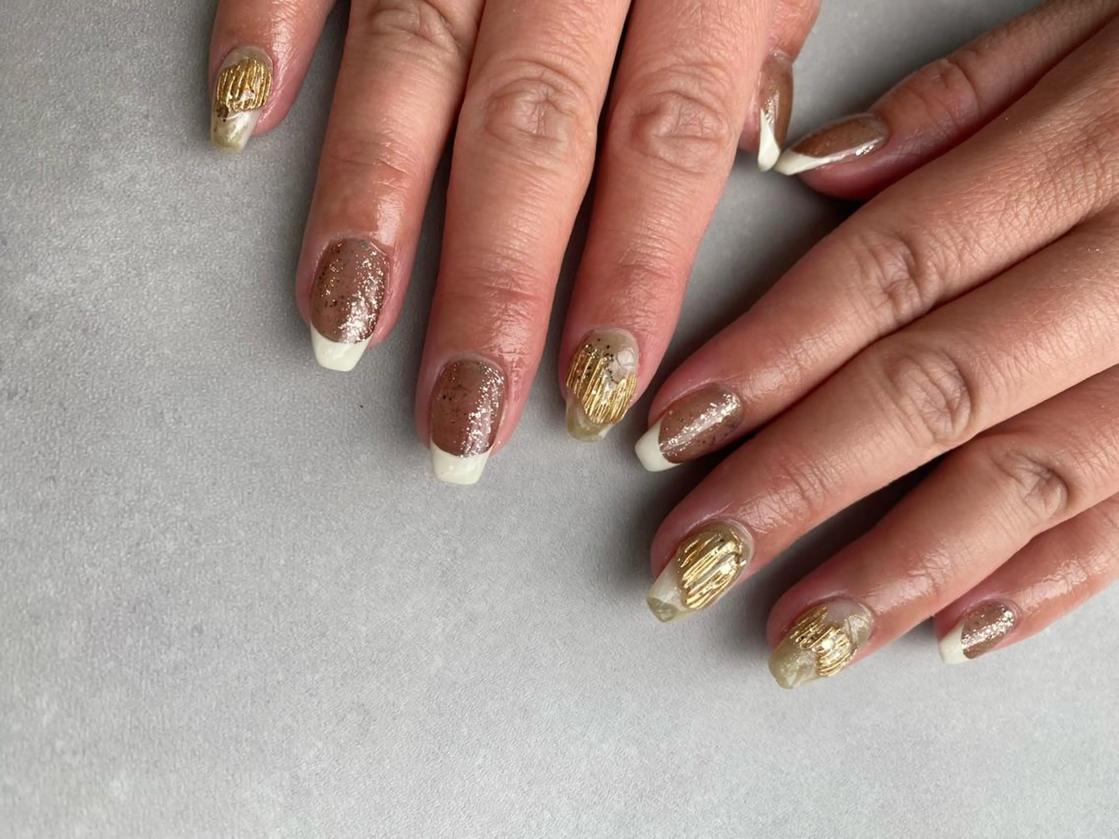 ネイル フレンチネイル ミラーネイル ハンドネイル hyakutake itsumiのネイルデザイン