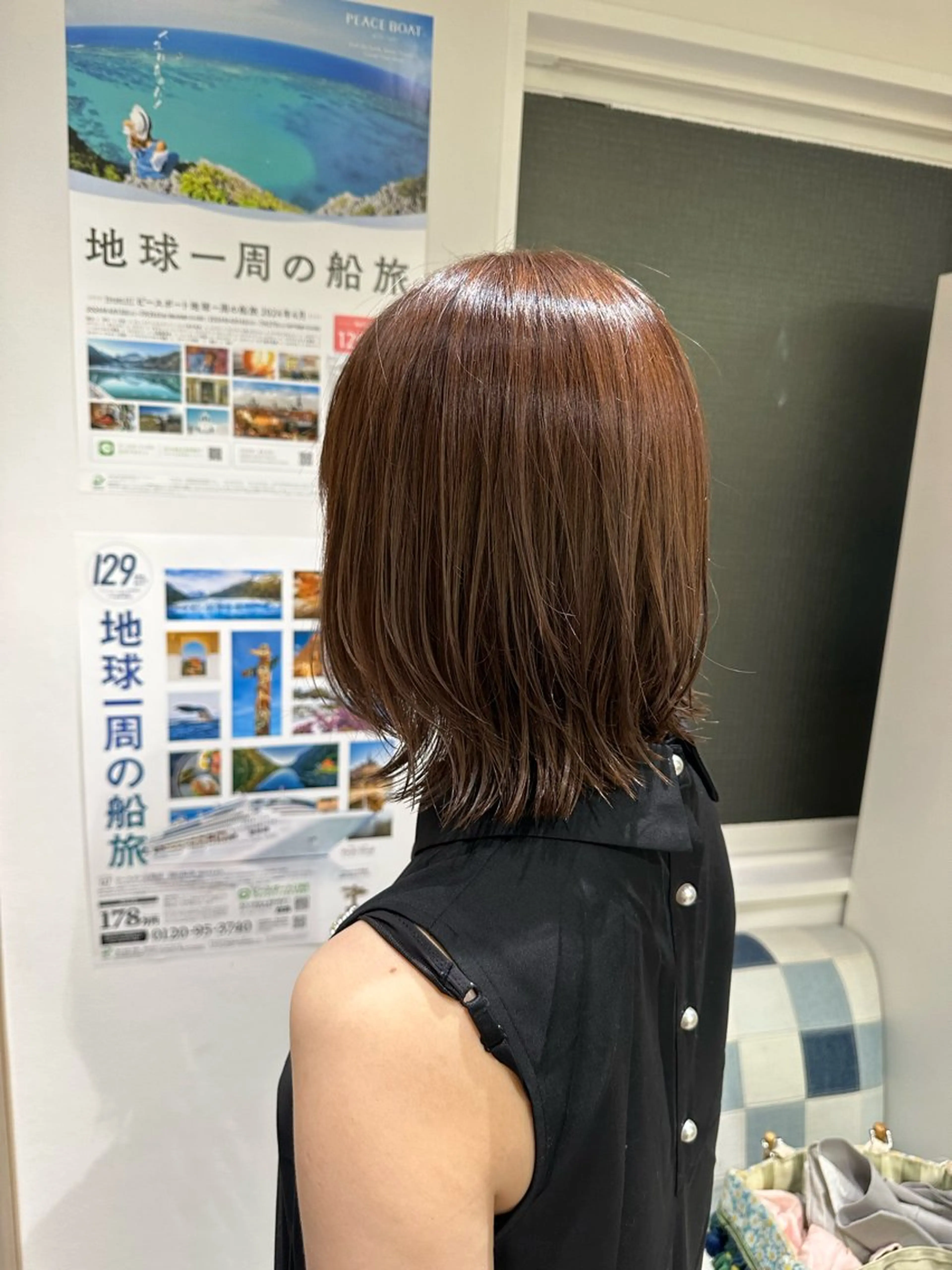 カラー オレンジ 切りっぱなし/髪質 改善矯正/さやか🫧のヘアスタイル
