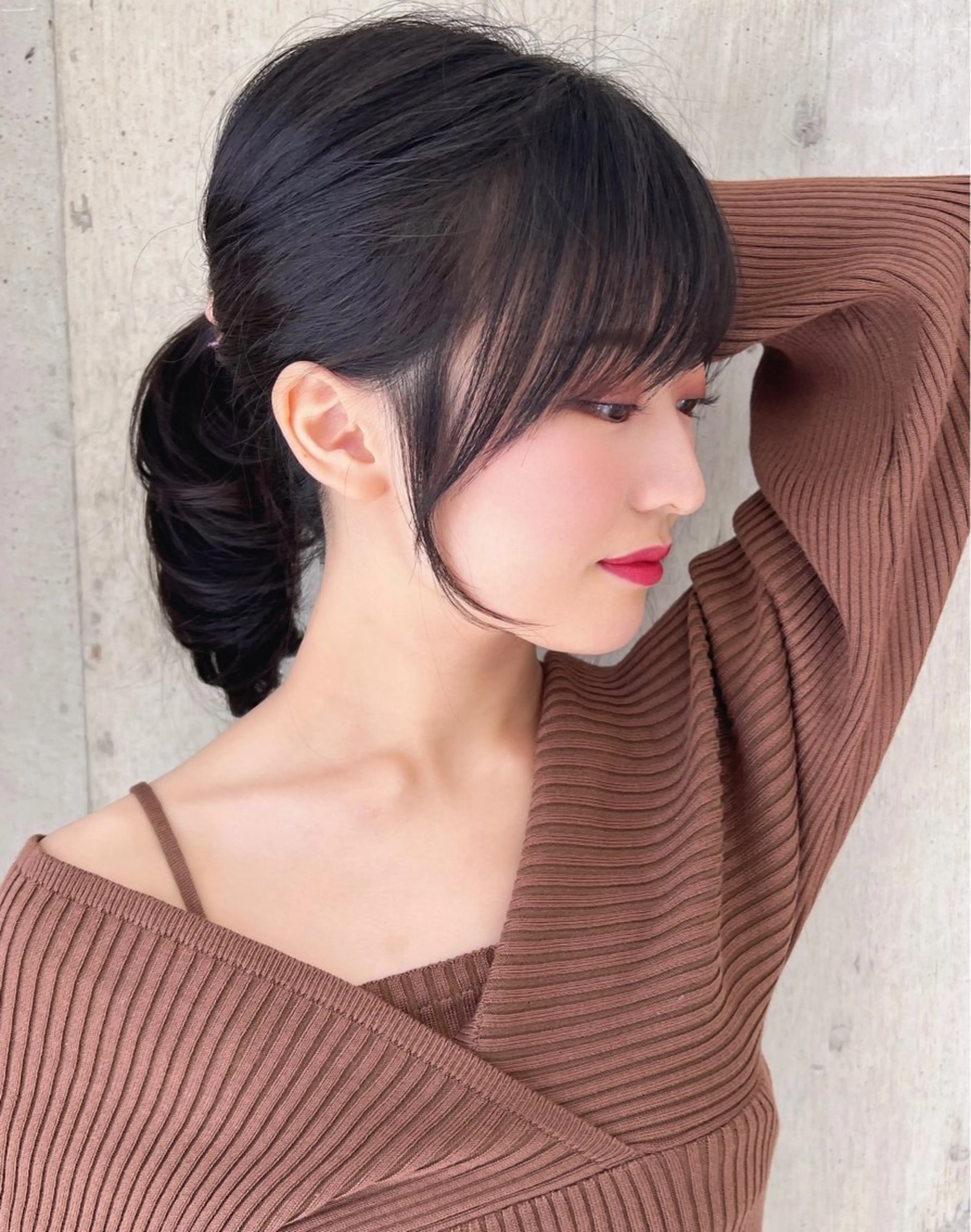 💎人気メニュー💎前髪顔まわりカット+透明感カラー+補修トリートメントの写真