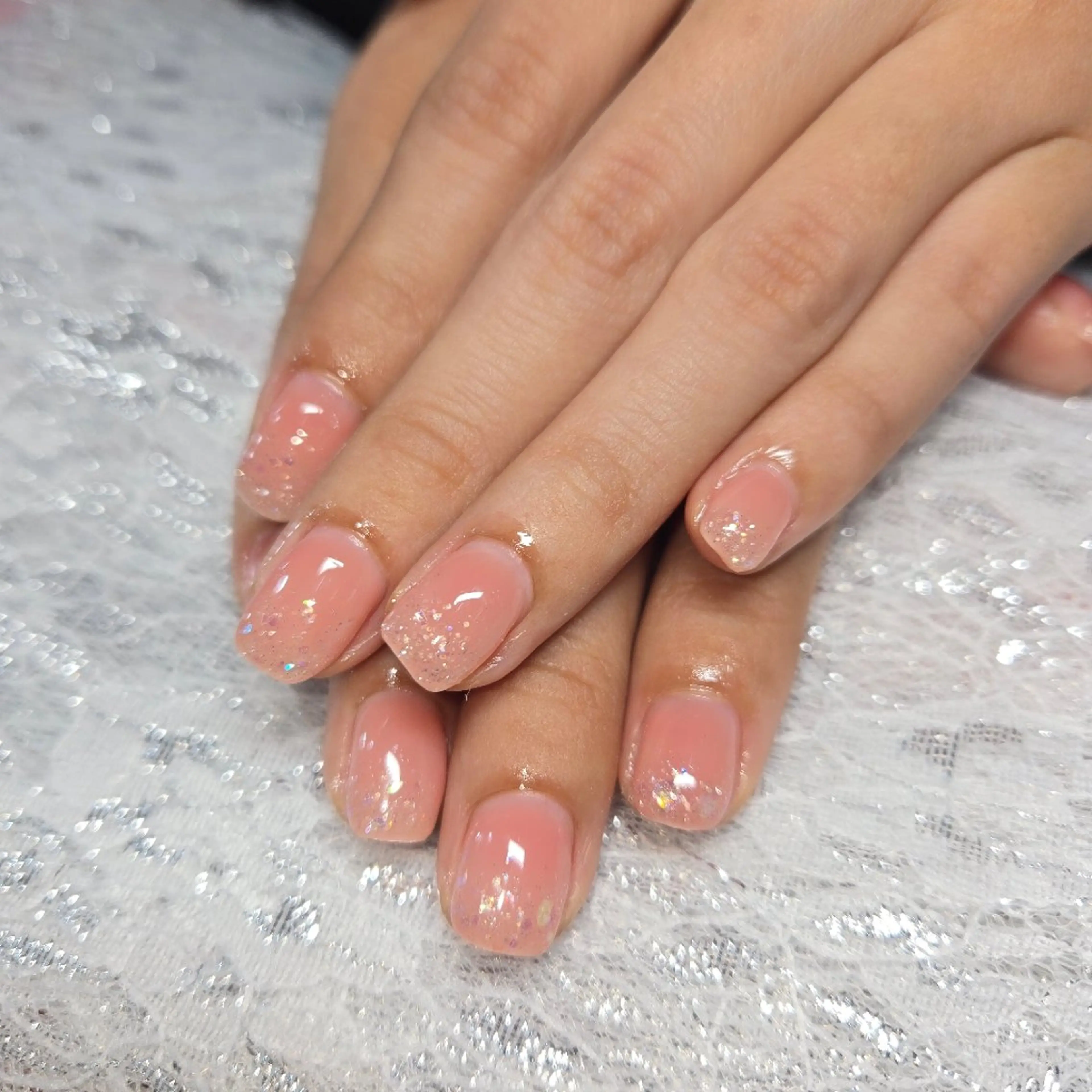 ネイル ラメ(グリッター) ピンク ハンドネイル ネイルサロンベルティ .ひとみのネイルデザイン