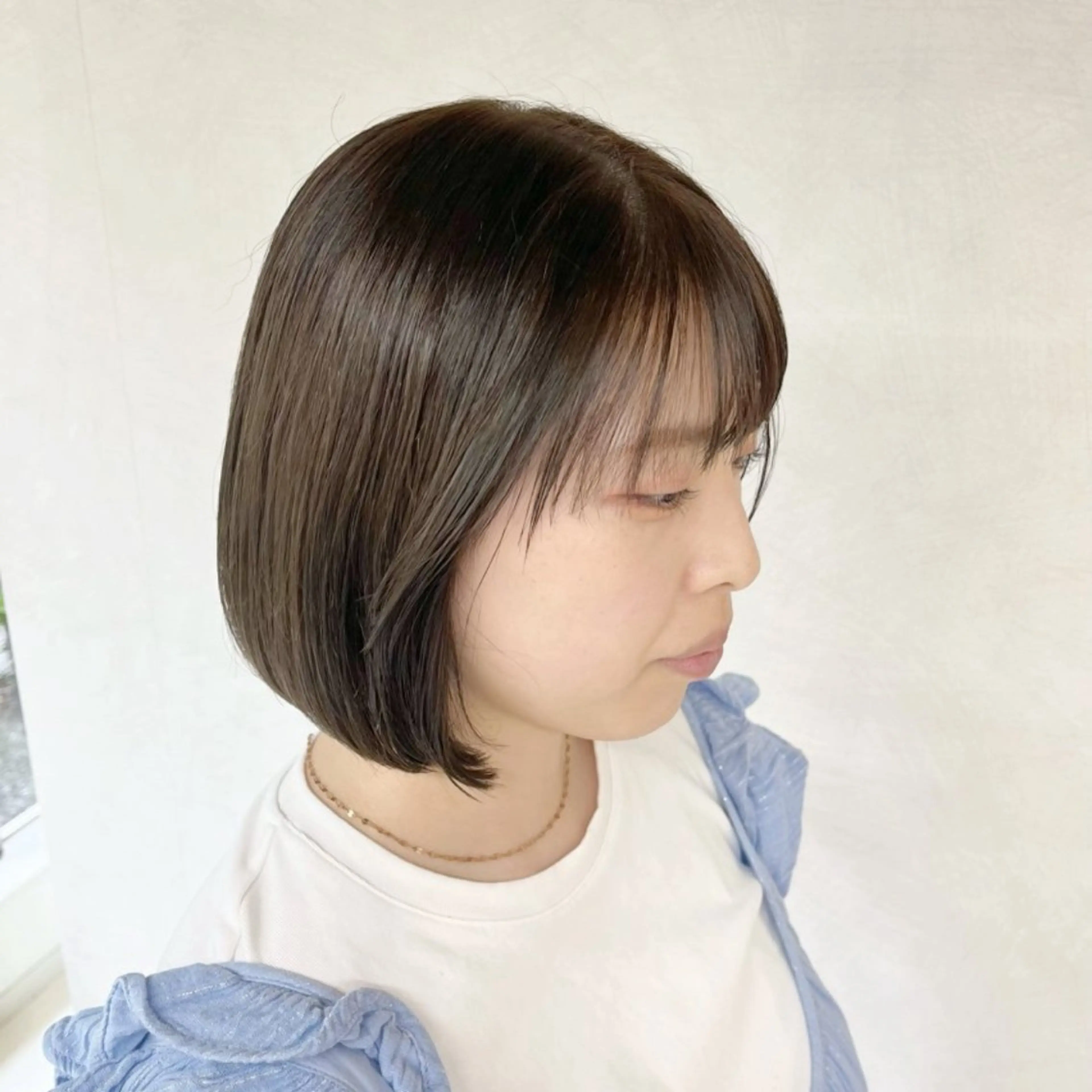 ミディアム ボブ 顔周りカット 韓国風ヘア 韓国／カラー／ レイヤー🍒Rinoのヘアスタイル