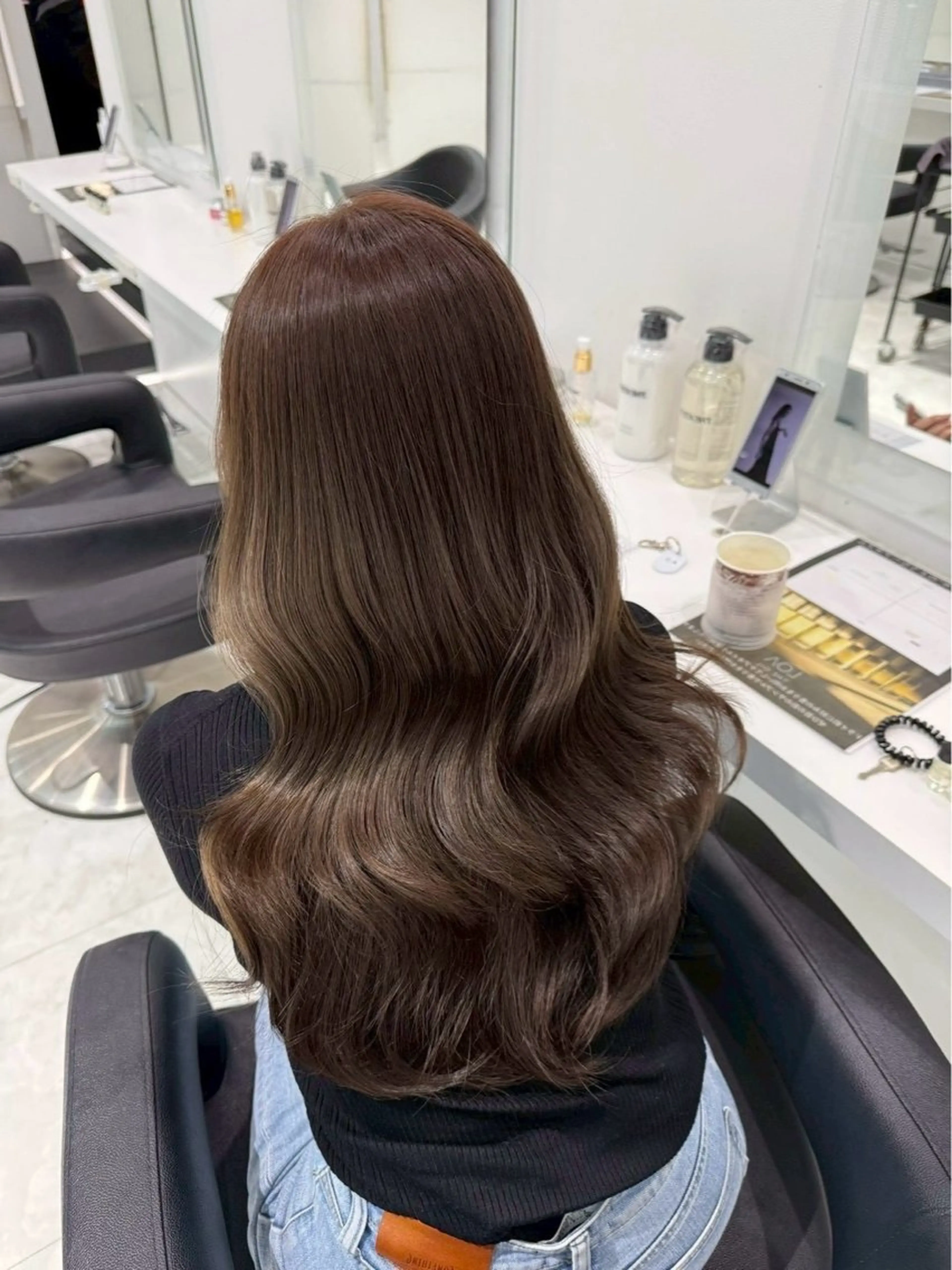 ロング ヘアカラー トリートメント 矢崎 璃乃のヘアスタイル