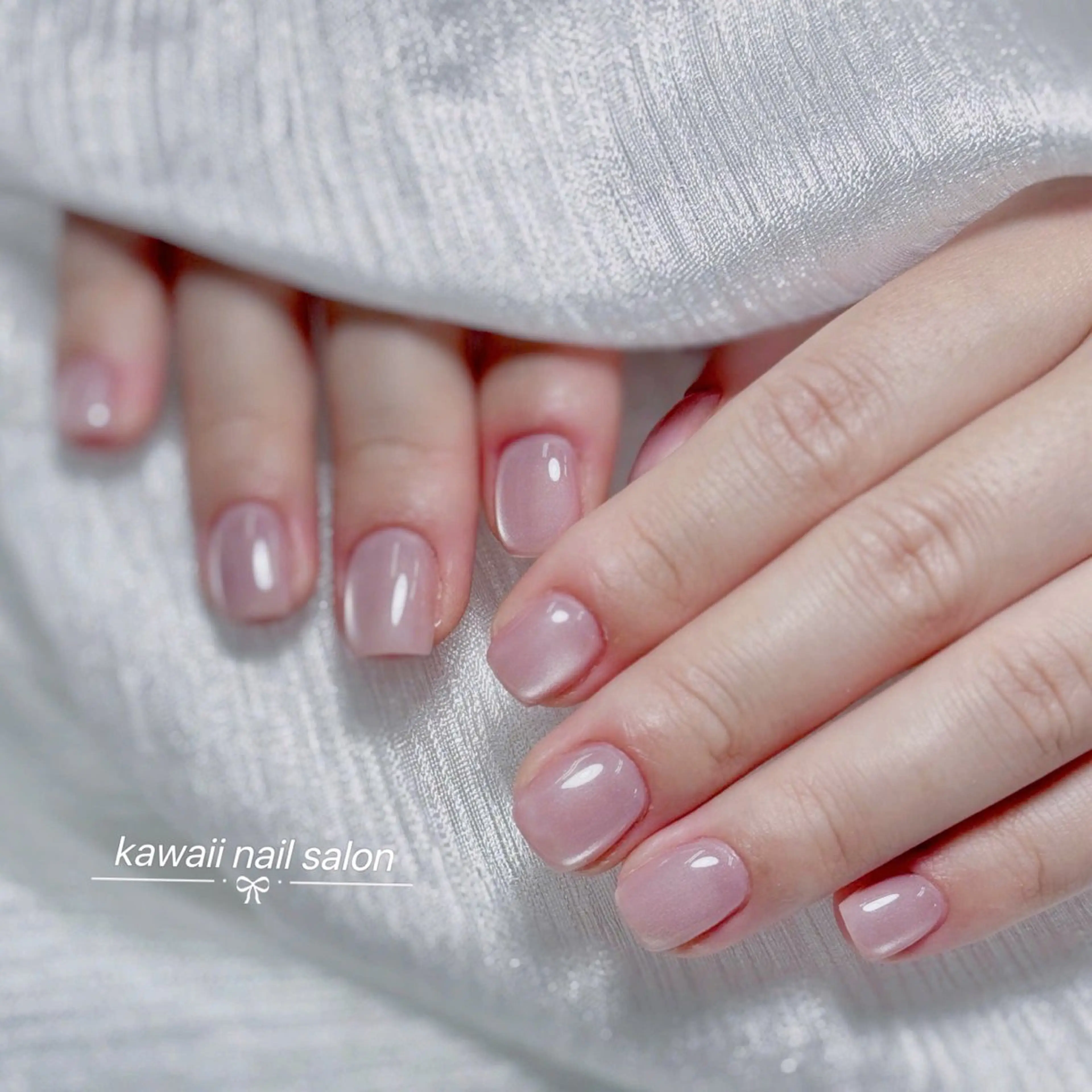 ネイル チークネイル ドット フレンチネイル 韓国ネイル レース Kawaii Nail Salonのネイルデザイン