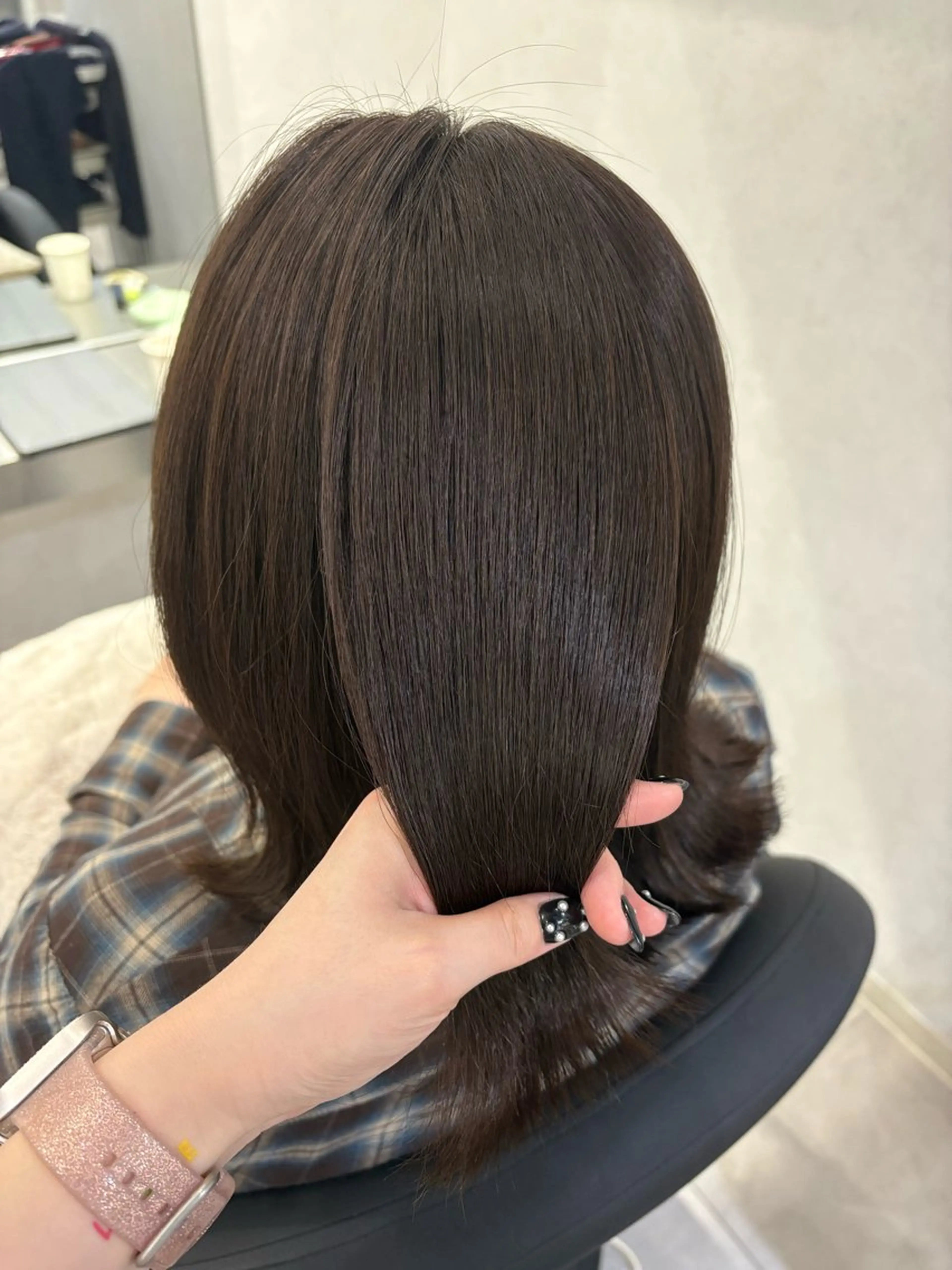 セミロング カラー ヘアアレンジ 透明感カラー グレージュ ラベンダーカラー ラベンダーグレージュ ラベンダーグレー ヘアカラー トリートメント 韓国透明感🇰🇷 SAKURAのヘアスタイル