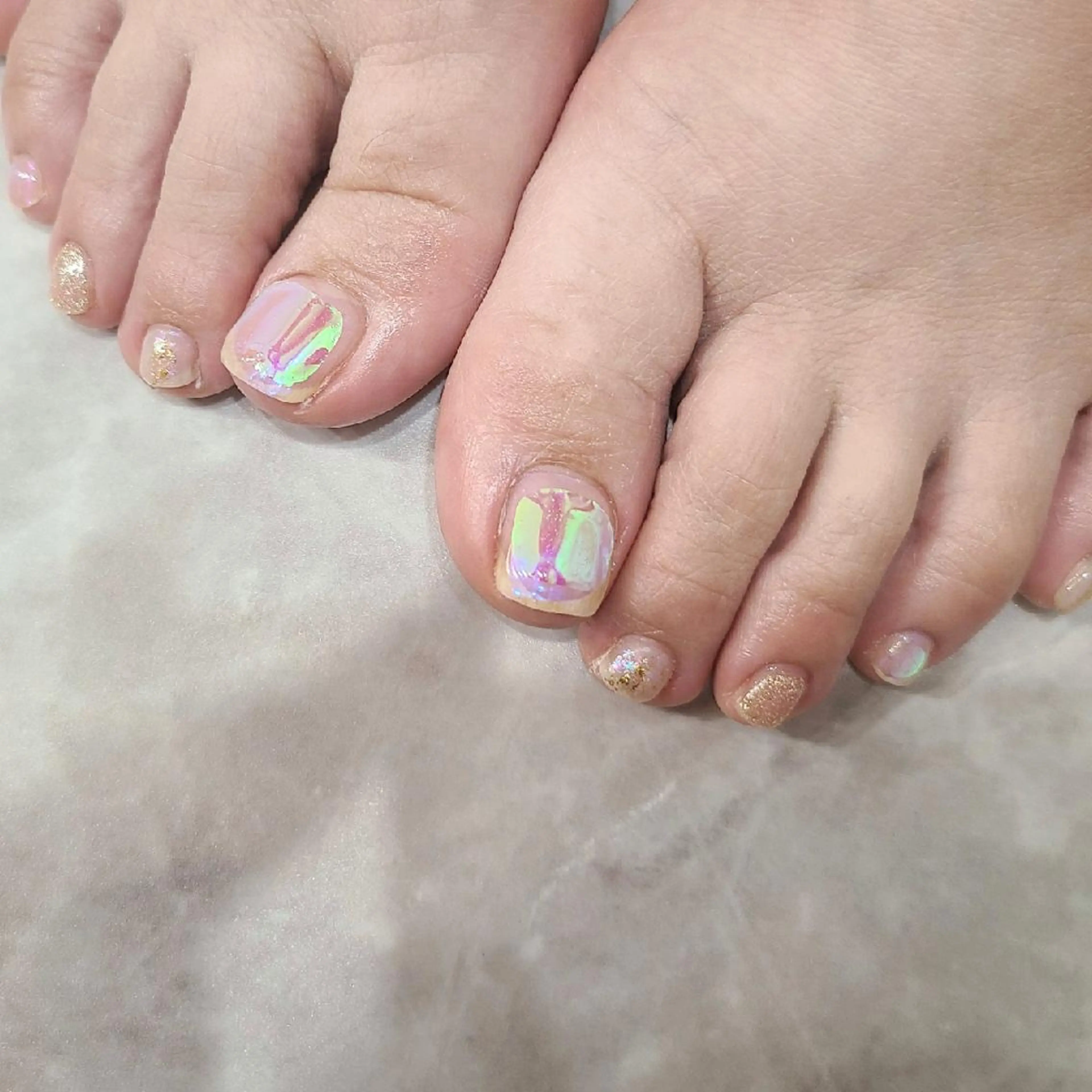 ネイル 氷ネイル・うるうるネイル フットネイル NOGUCHI  KANAのネイルデザイン