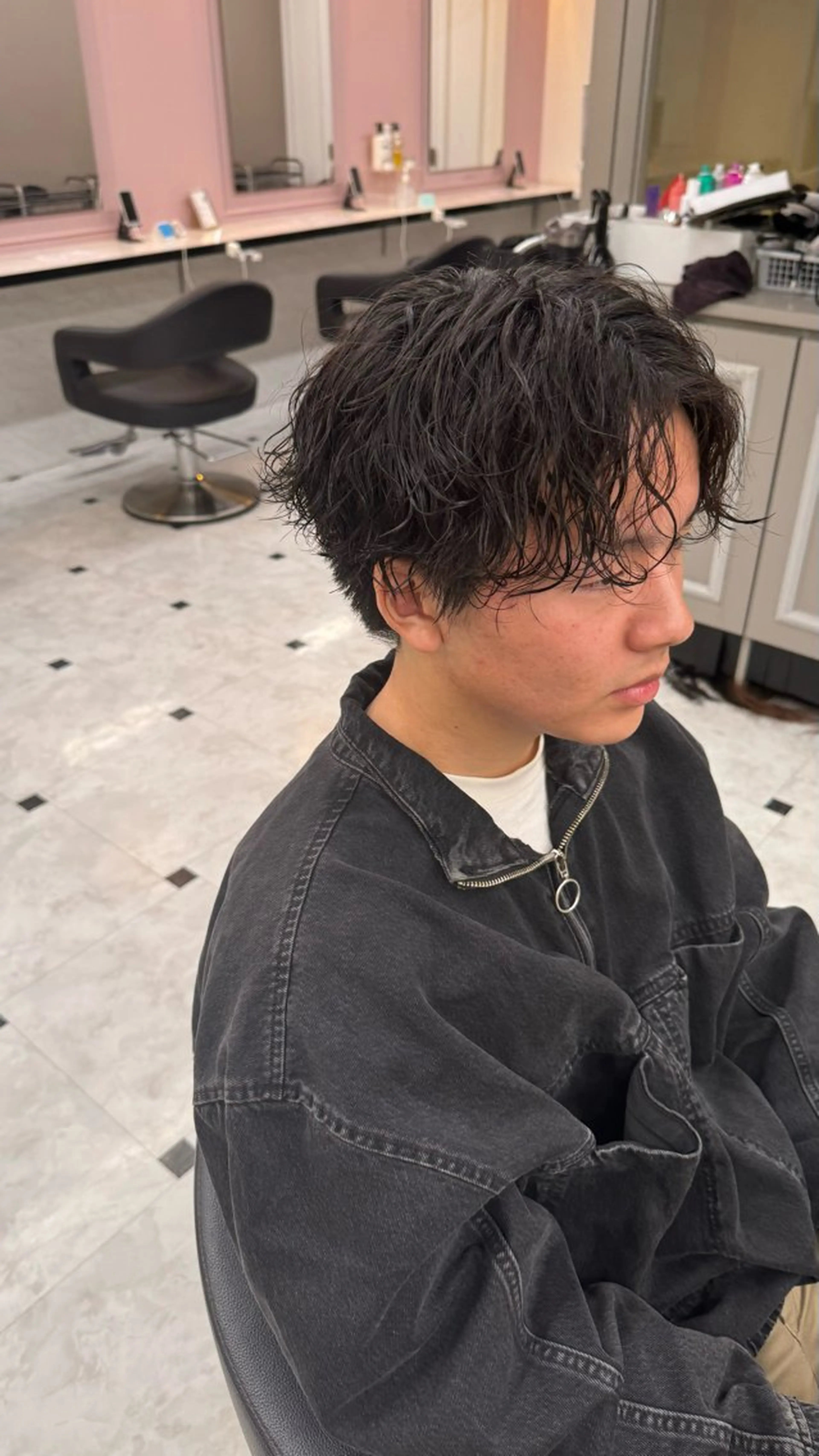 パーマ メンズ メンズ特化/上野 暖色カラー ダイチのヘアスタイル