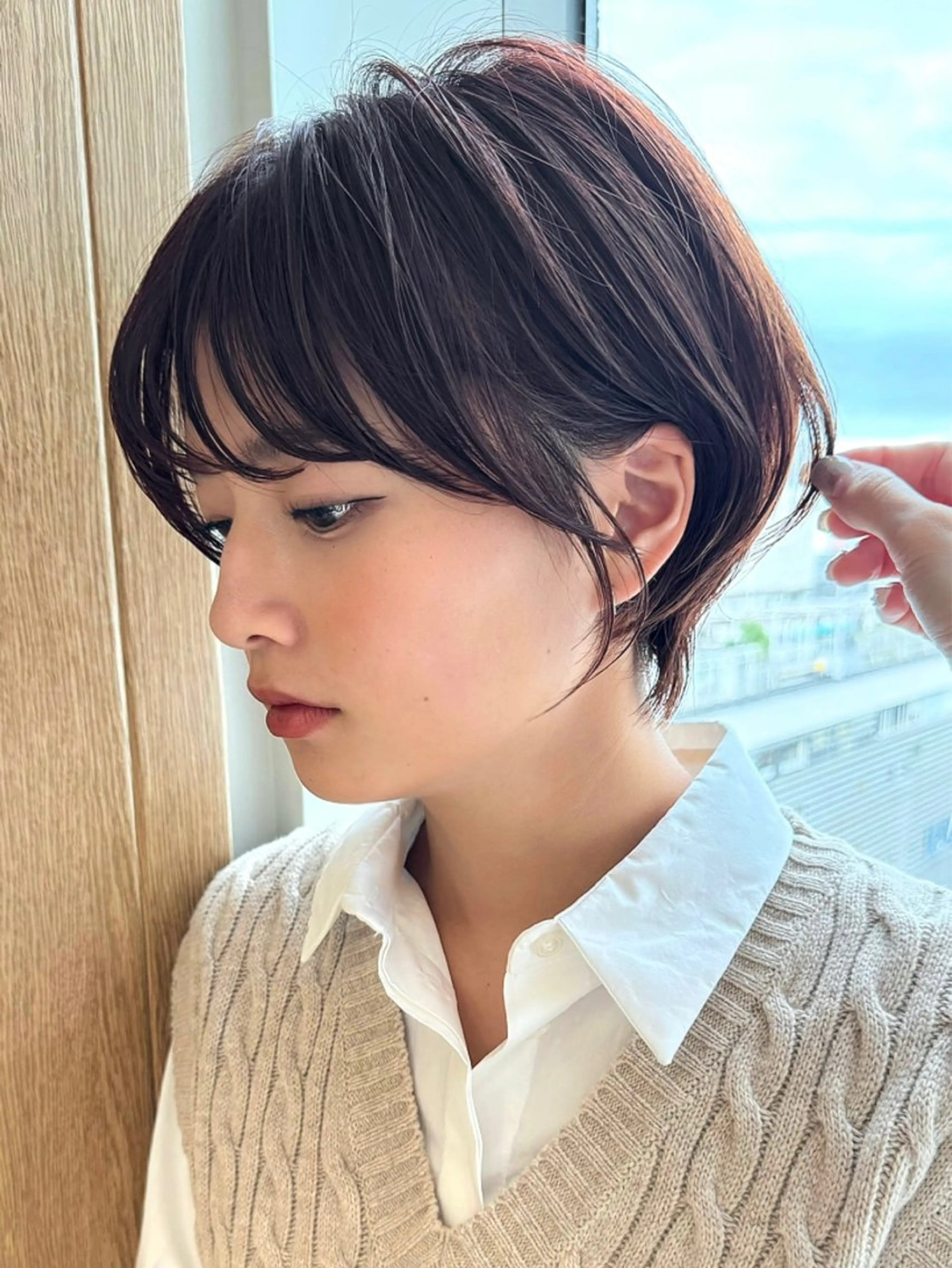 ショート カラー カット ヘアカラー トリートメント 💍新宿ショート 💍岩田莉奈のヘアスタイル