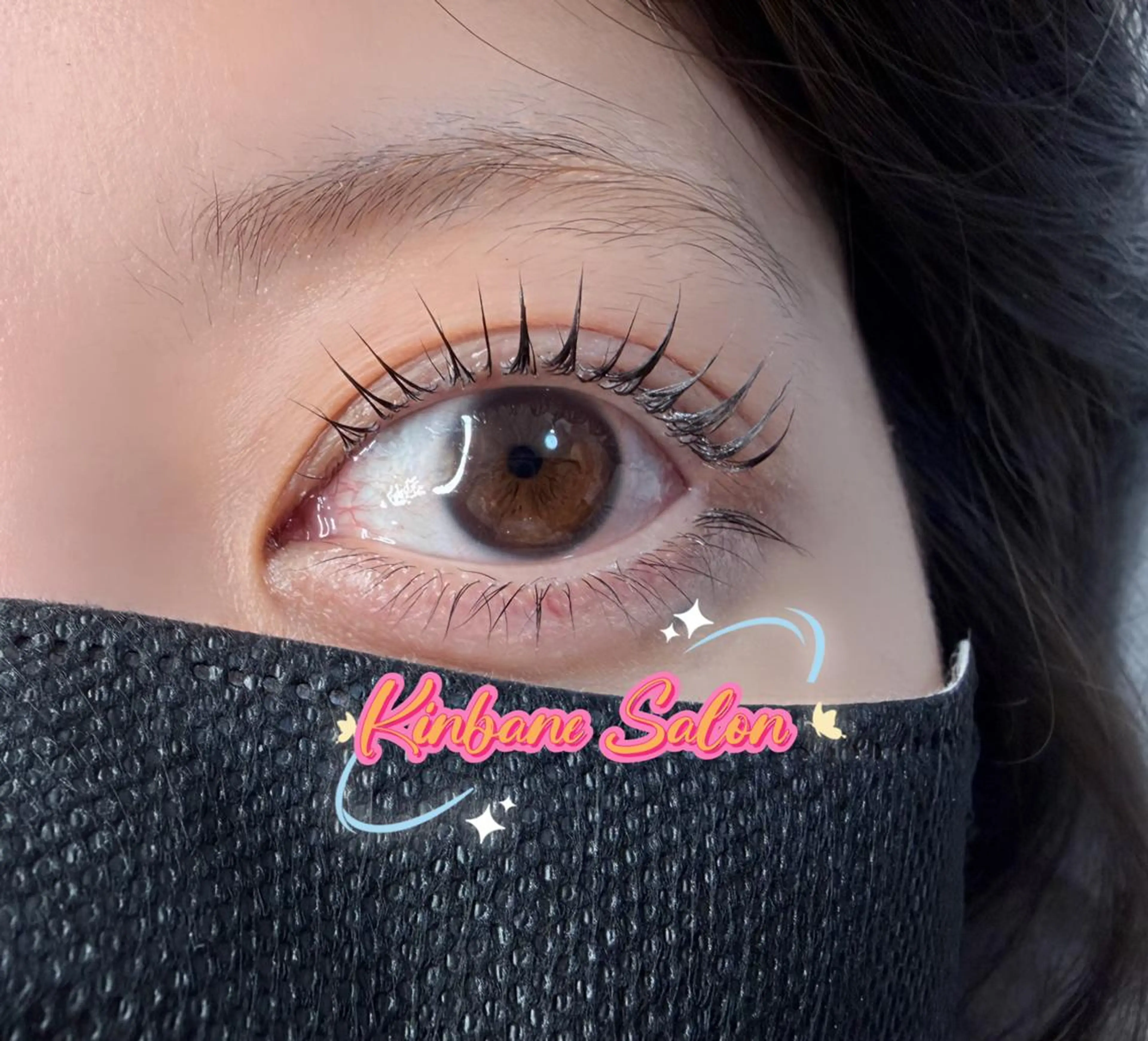 マツエク・マツパ 韓国風マツエク パリジェンヌラッシュリフト まつげパーマ 下まつげエクステ 一重×まつ毛パーマ 東 奈那のマツエク・マツパデザイン