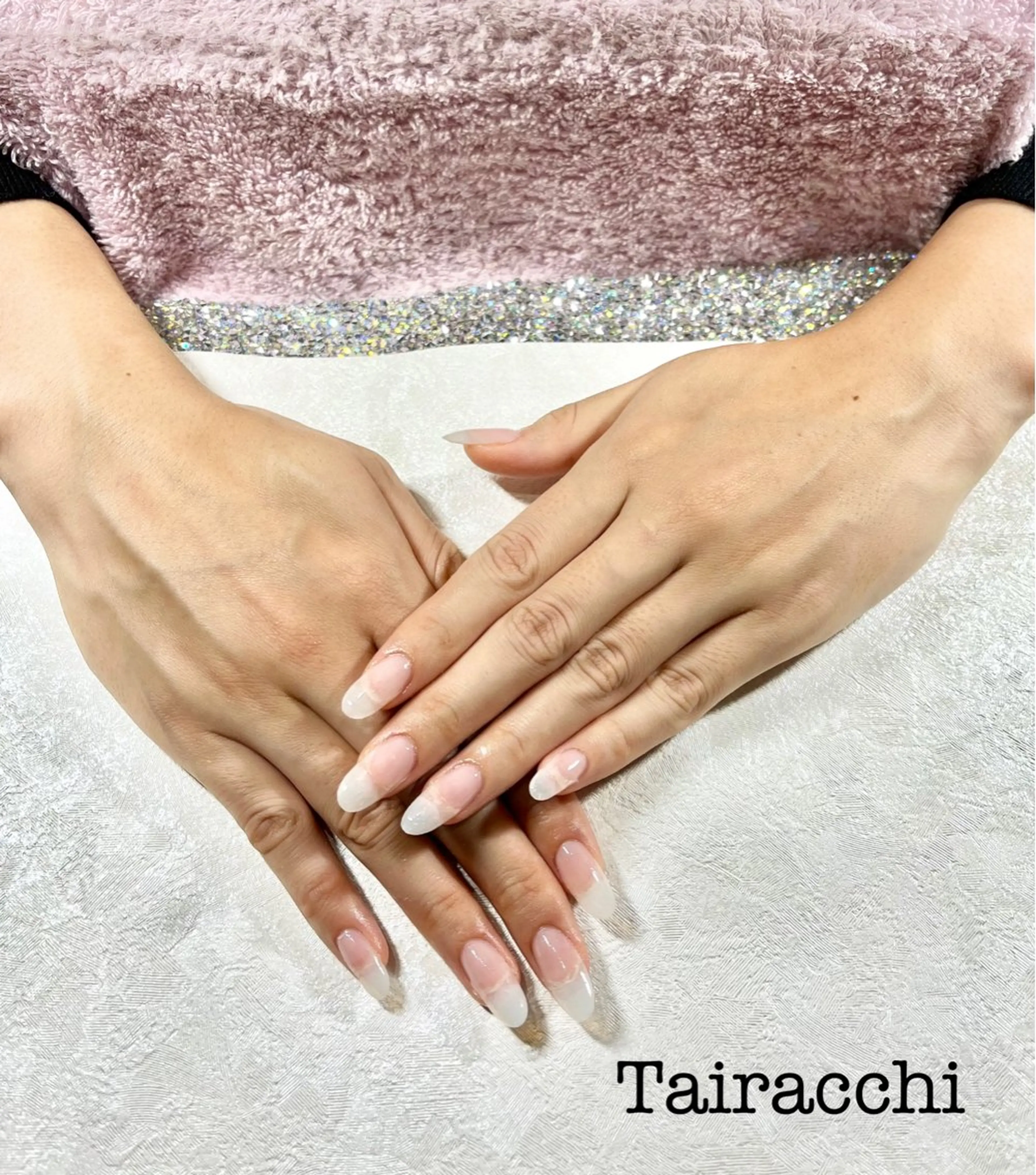 ネイル クリアネイル 長さ出し ジェルネイル スカルプネイル ハンドネイル Tairacchi タイラッチのネイルデザイン