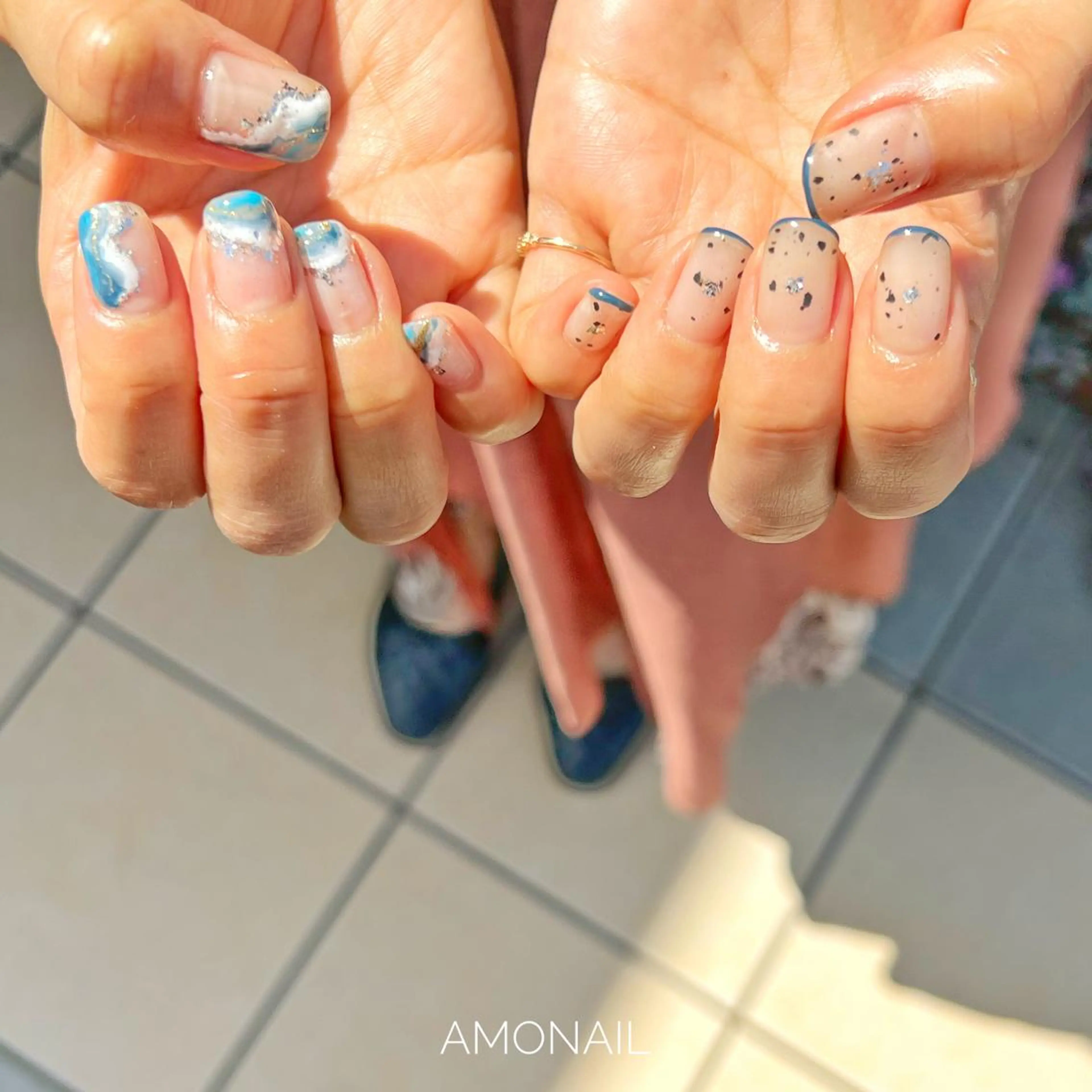 ネイル アートネイル フットネイル ニュアンスネイル ピスタチオネイル 唐笠 祥子のその他イメージ