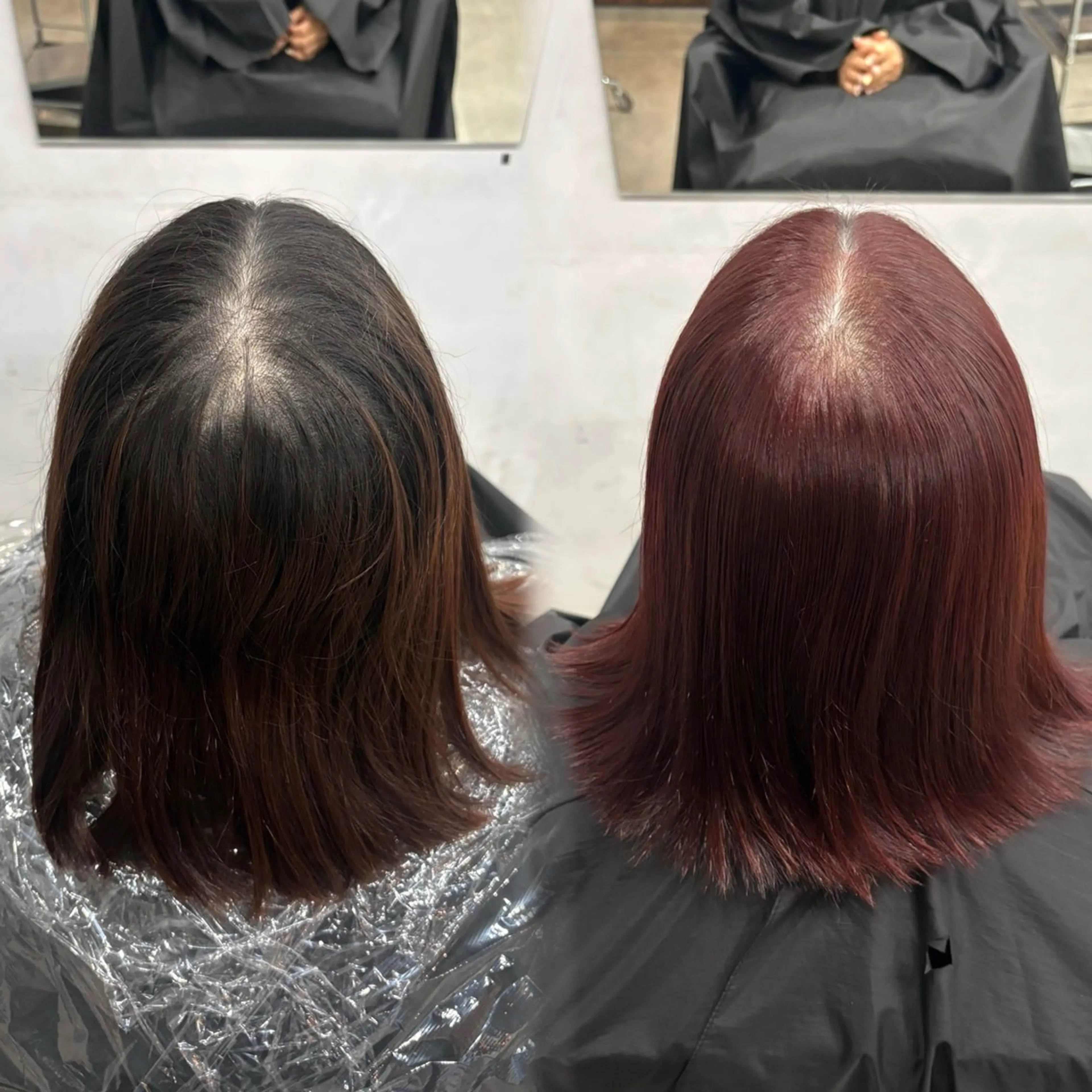 ミディアム カラー ヘアカラー 艶カラー / あおいのヘアスタイル