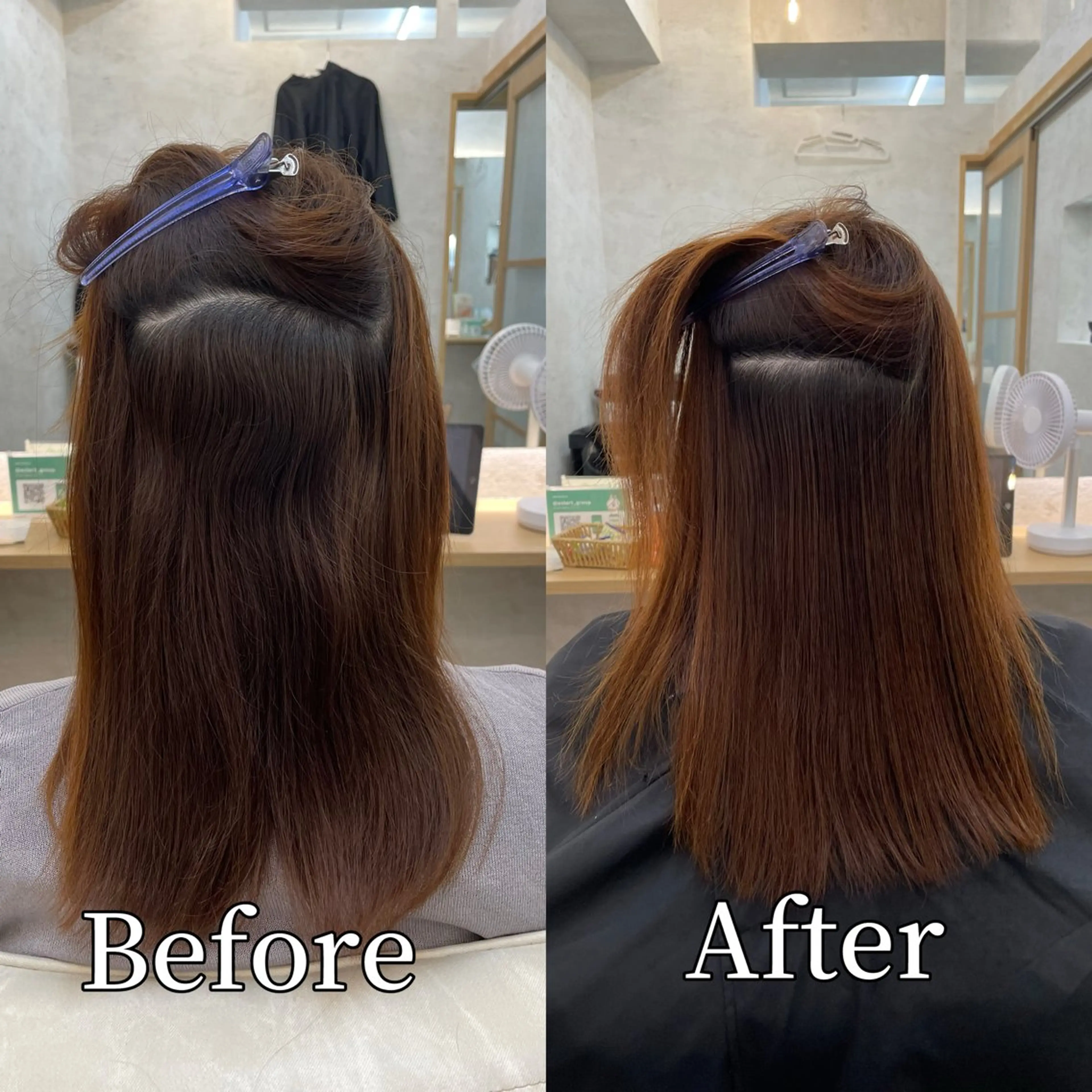 セミロング パーマ 縮毛矯正 トリートメント 高橋 芽衣のヘアスタイル