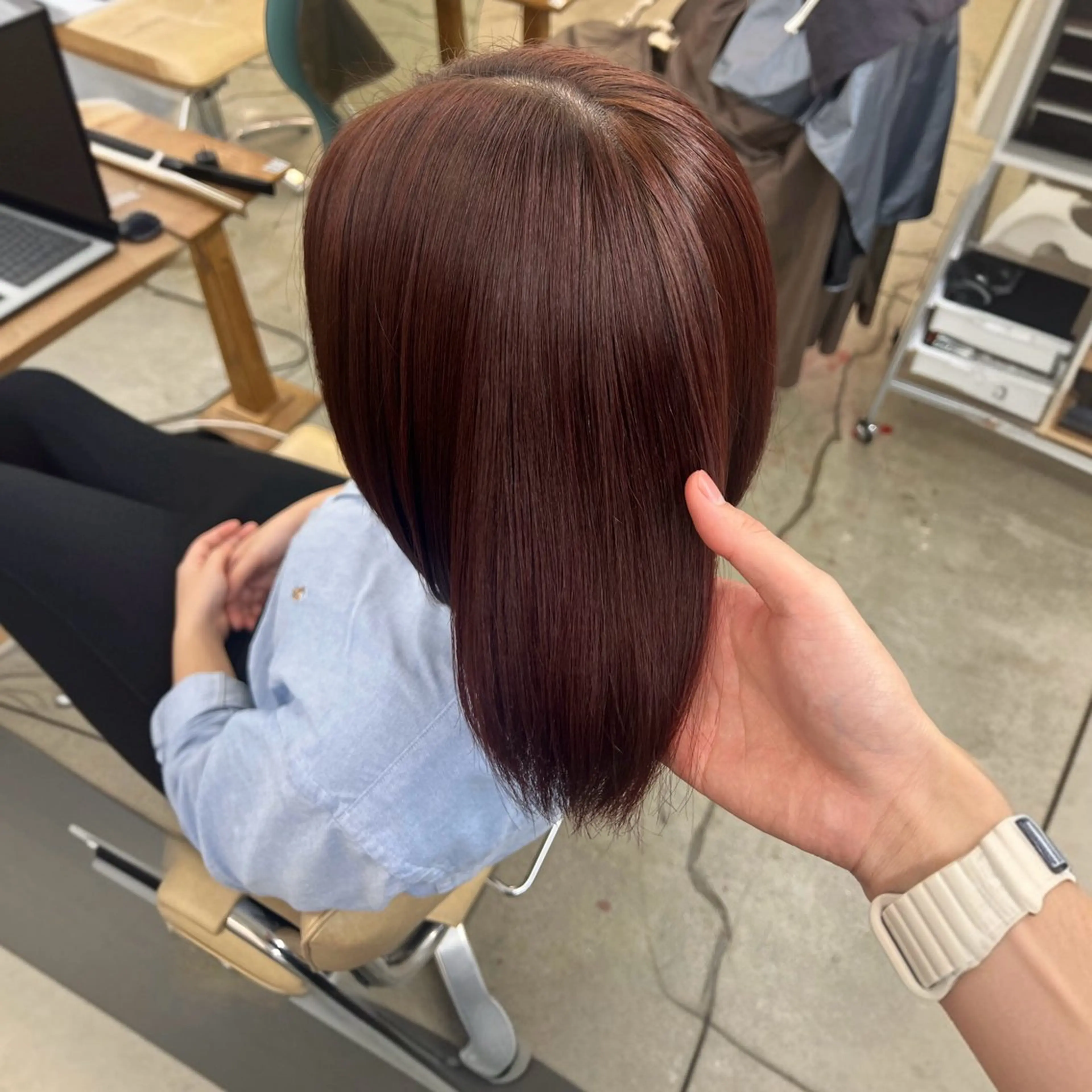 ミディアム ヘアカラー トリートメント 艶ハイトーン/ 颯一朗のヘアスタイル