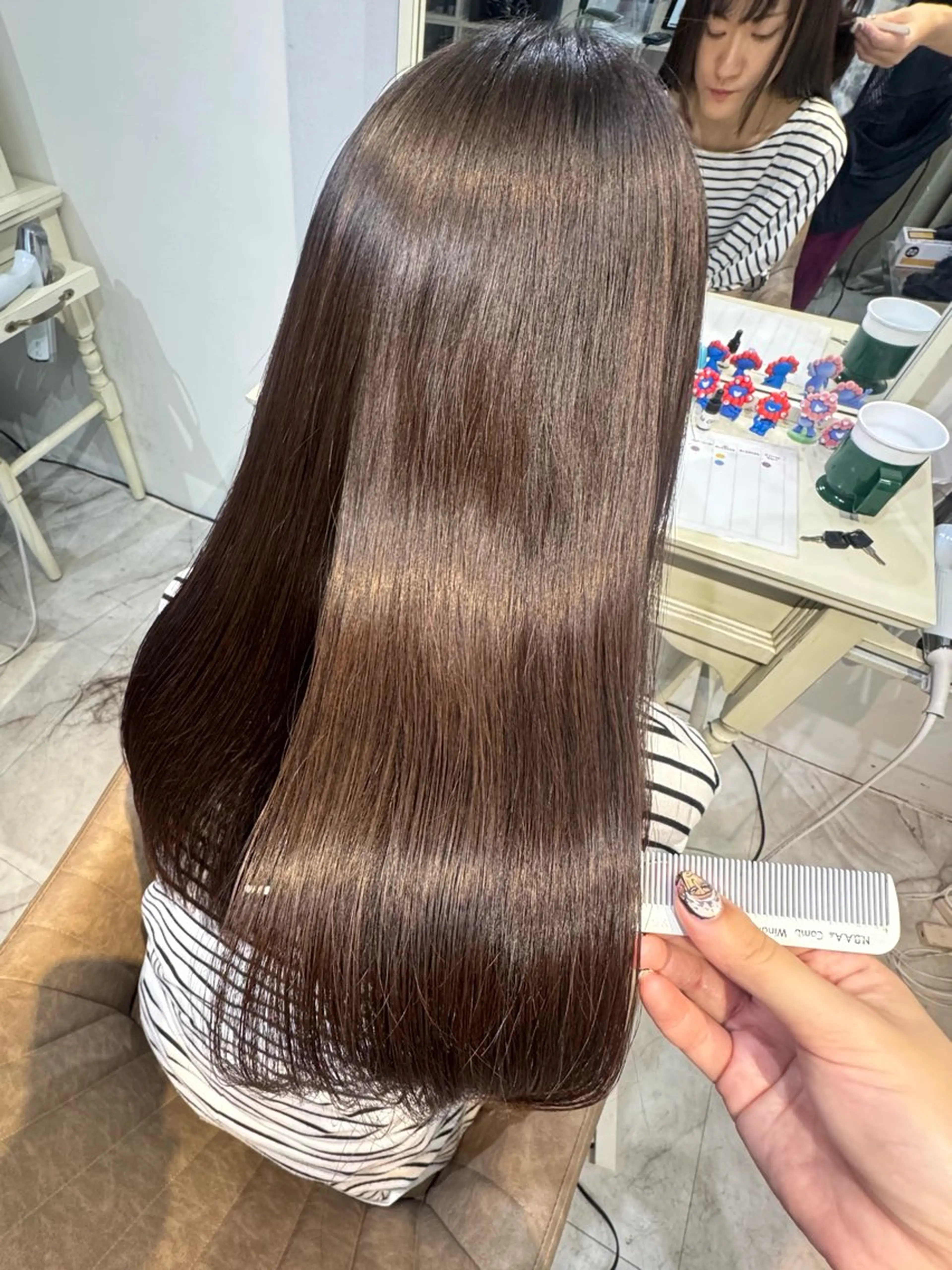 ロング パーマ 酸性ストレート ストレートパーマ カット 縮毛矯正 トリートメント Fuu.by lupine所属・3日空きあり 🌟misatoのヘアスタイル