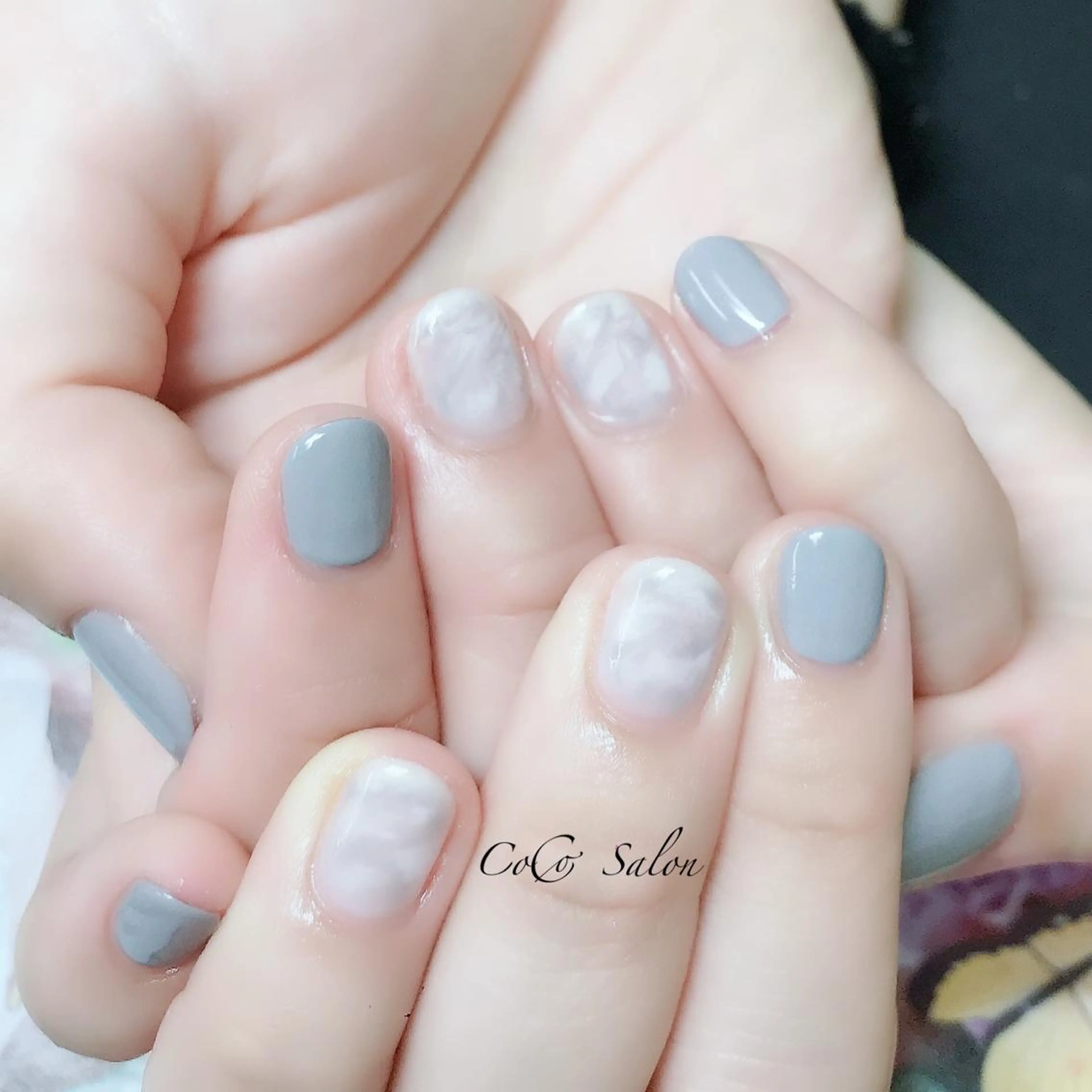ネイル 大理石ネイル(マーブル) シンプルネイル CoCoSalon ネイル/まつ毛予約のネイルデザイン