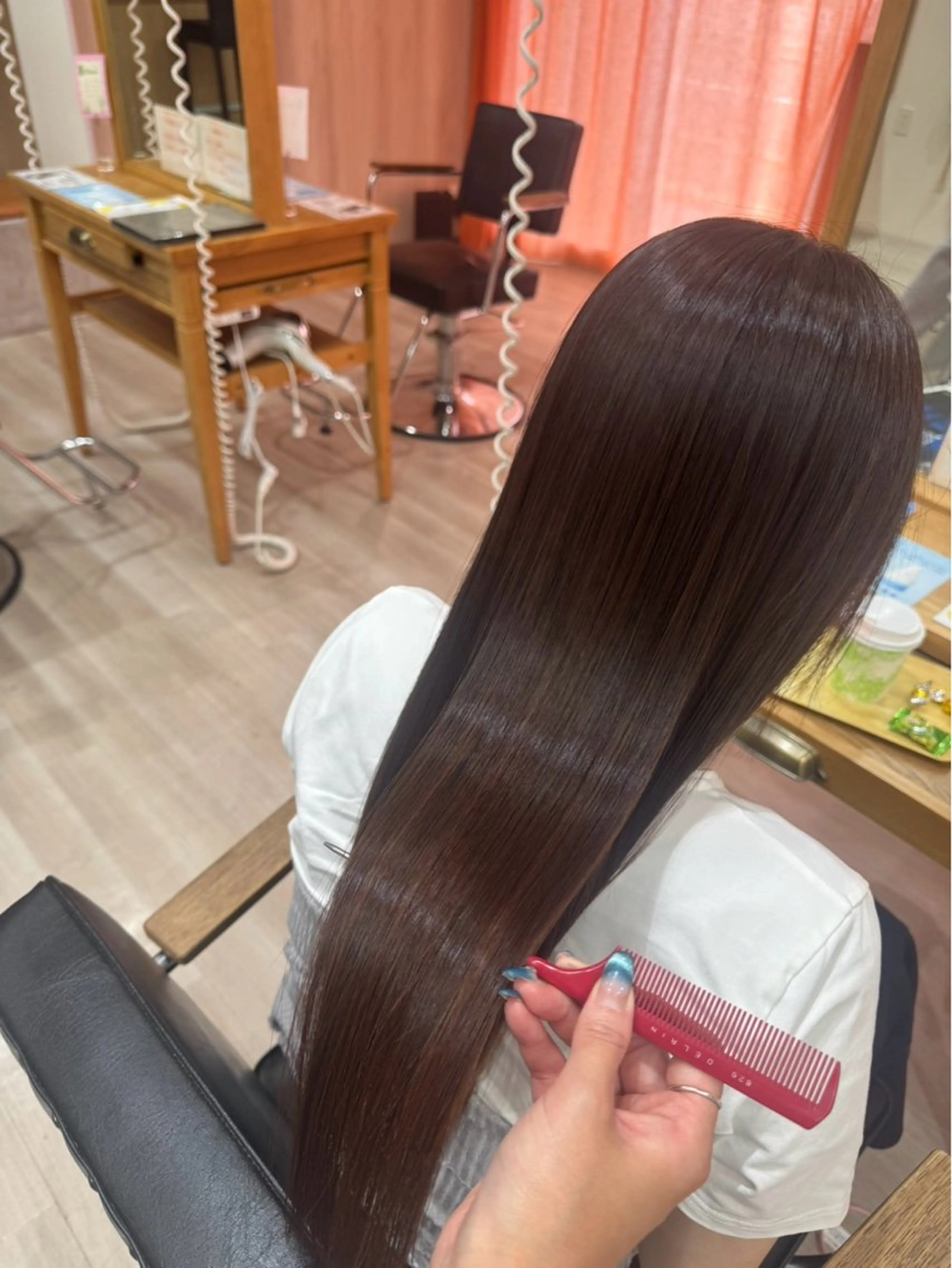 ロング 縮毛矯正 レイヤー/ショート chere狭山のヘアスタイル
