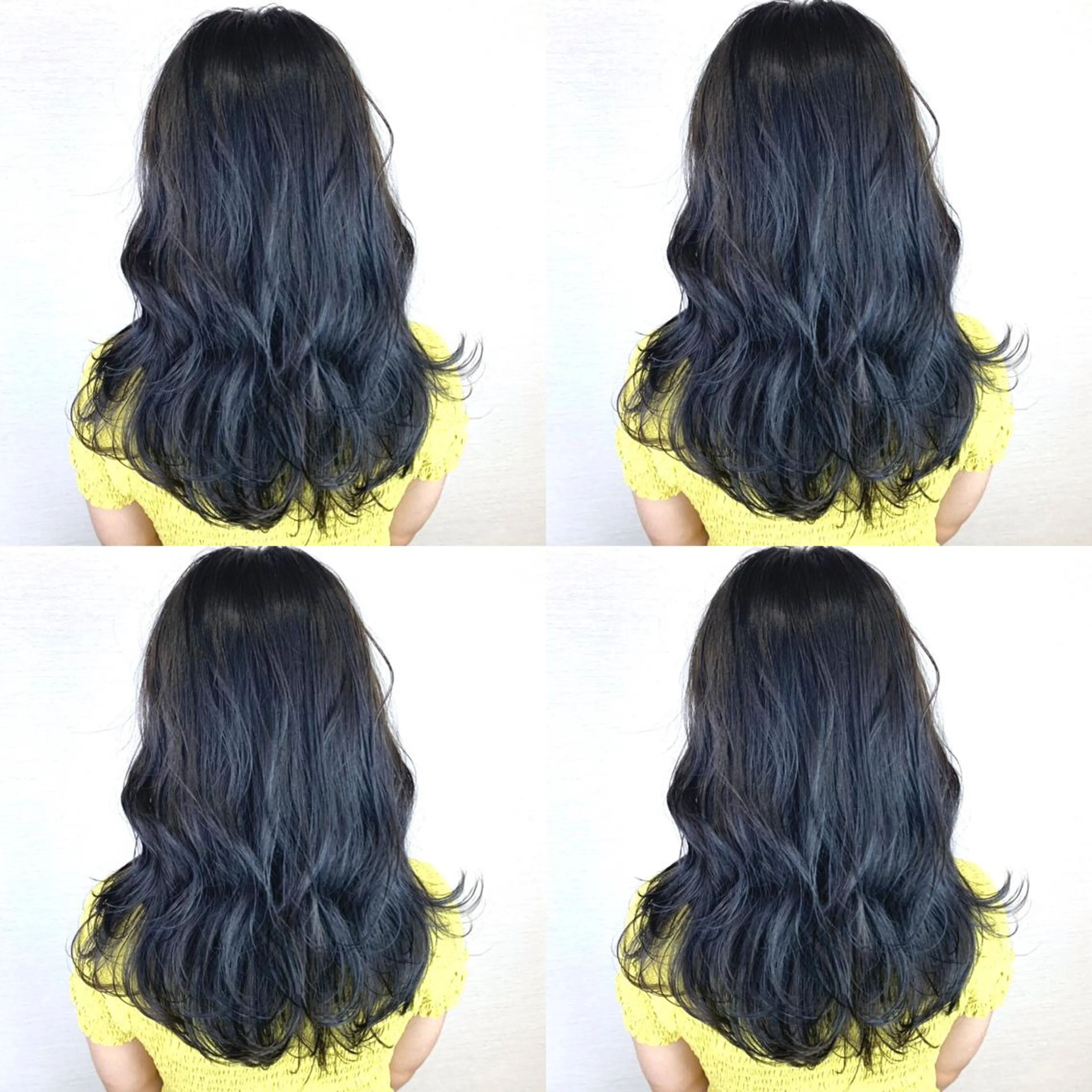 セミロング カラー 韓国レイヤーカット/ ダブルカラーのヘアスタイル