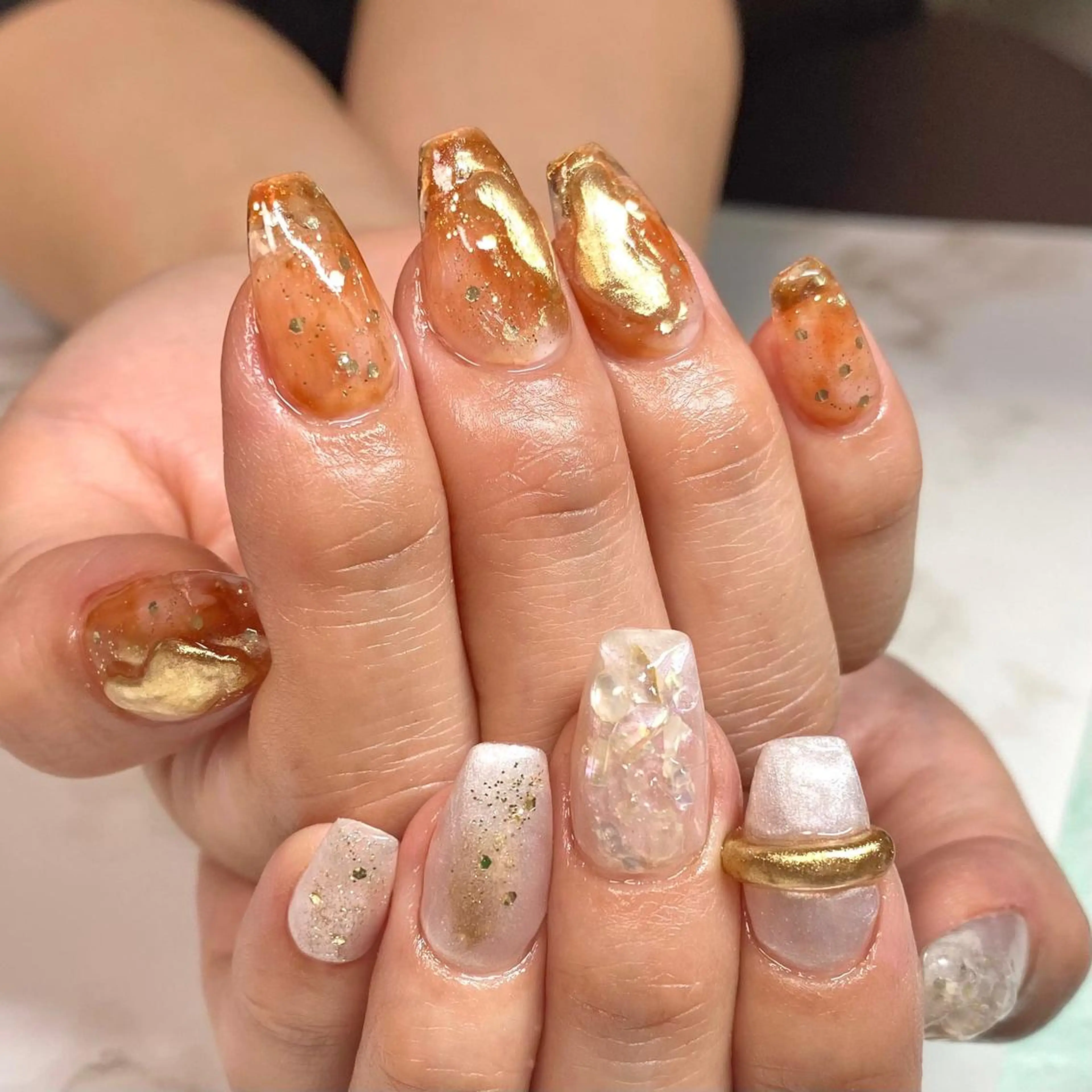 ネイル ニュアンスネイル ワンカラーネイル C&C シーアンドシーのネイルデザイン