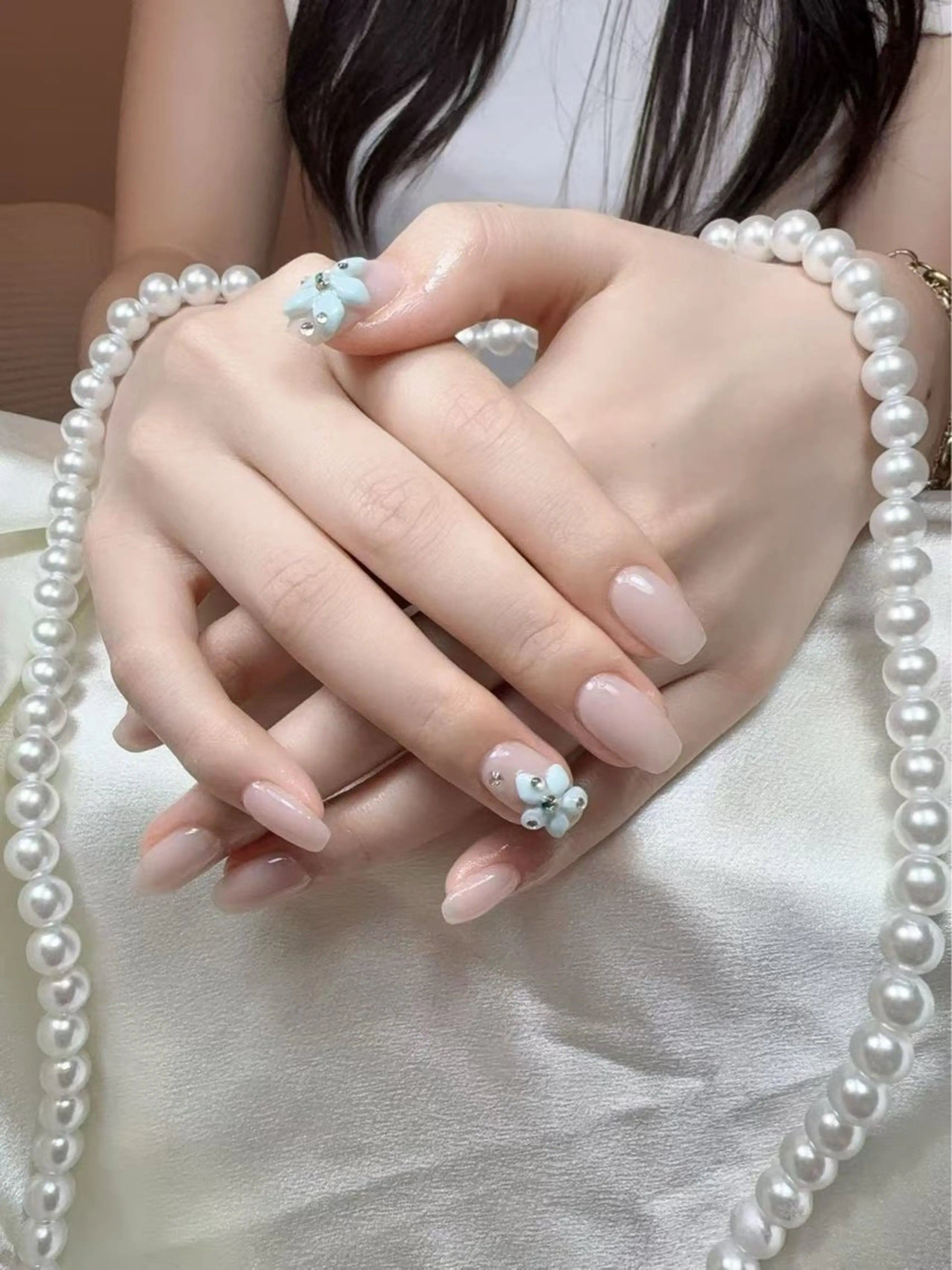 ネイル アートネイル フラワーネイル ゴージャス リセス 高田馬場💎のネイルデザイン