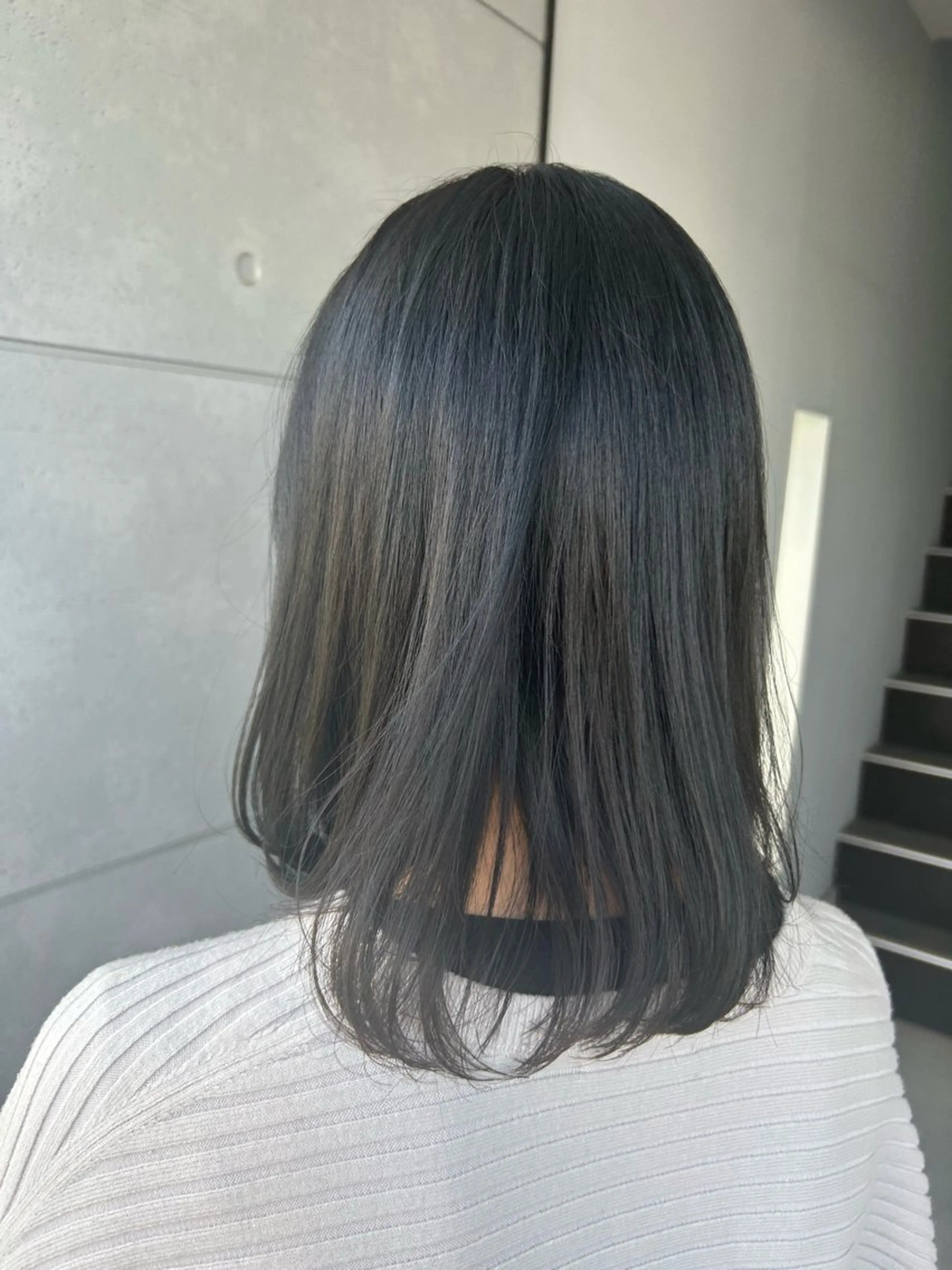 ミディアム カット ヘアカラー トリートメント 盛本 彩乃のヘアスタイル