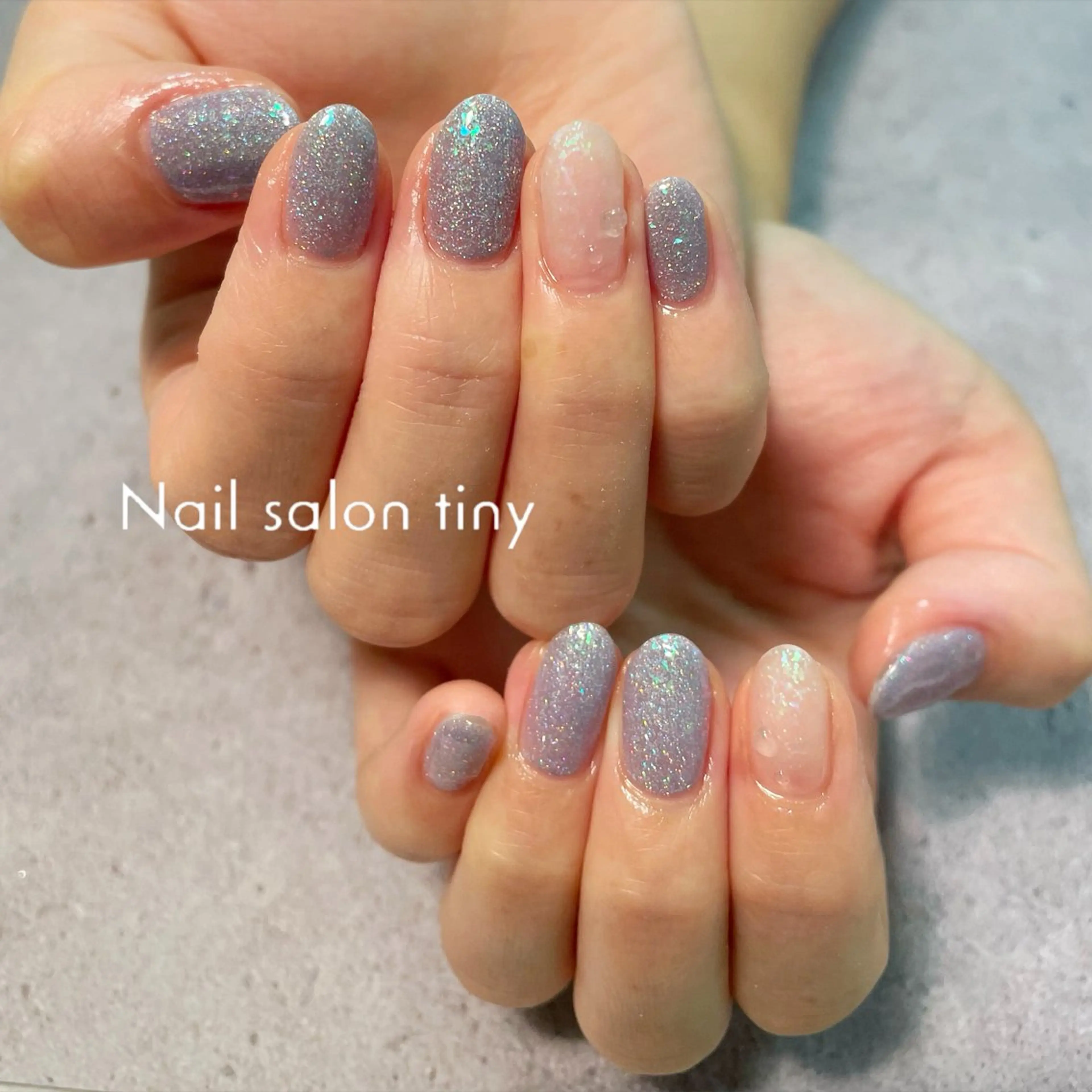 ネイル アートネイル ワンカラーネイル Nail salon tiny🩵のネイルデザイン