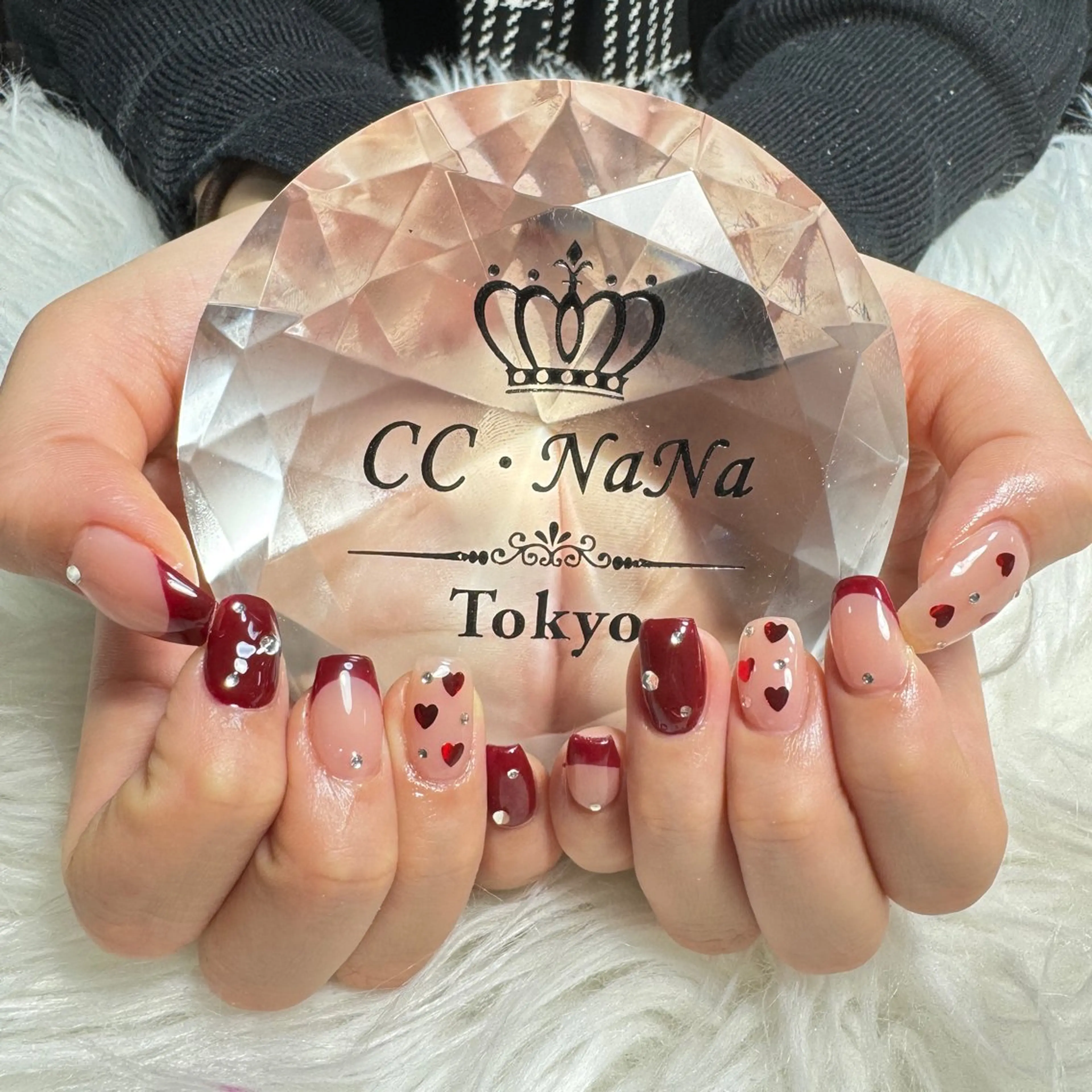 ネイル チークネイル フラッシュネイル ハート キラキラネイル 韓国ネイル ハンドネイル 💎CC・NaNa 韓国風ネイル🌙Cのネイルデザイン