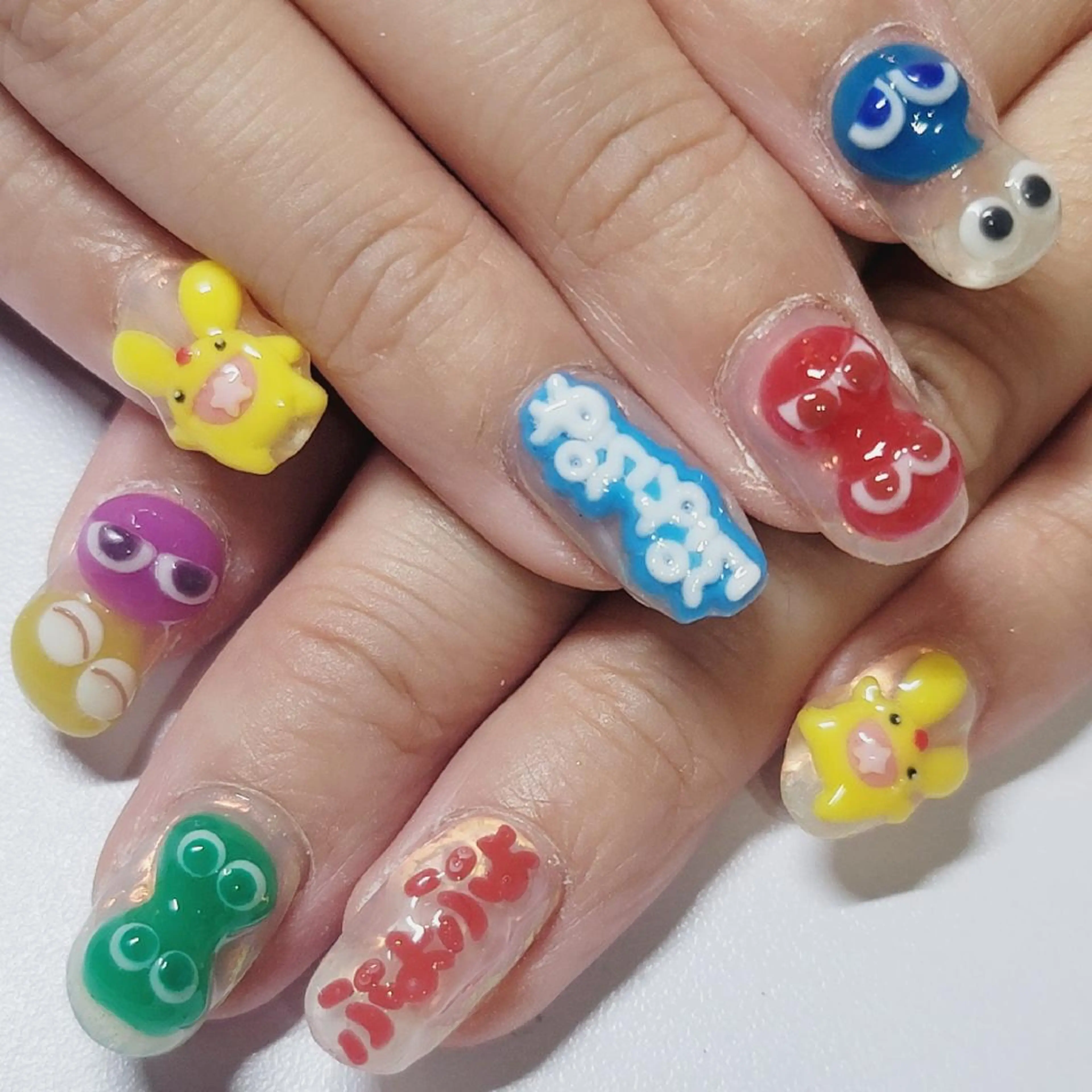 ネイル アートネイル オーロラネイル クリアネイル ワンカラーネイル ピンク ハンドネイル よしだ ひろきのネイルデザイン