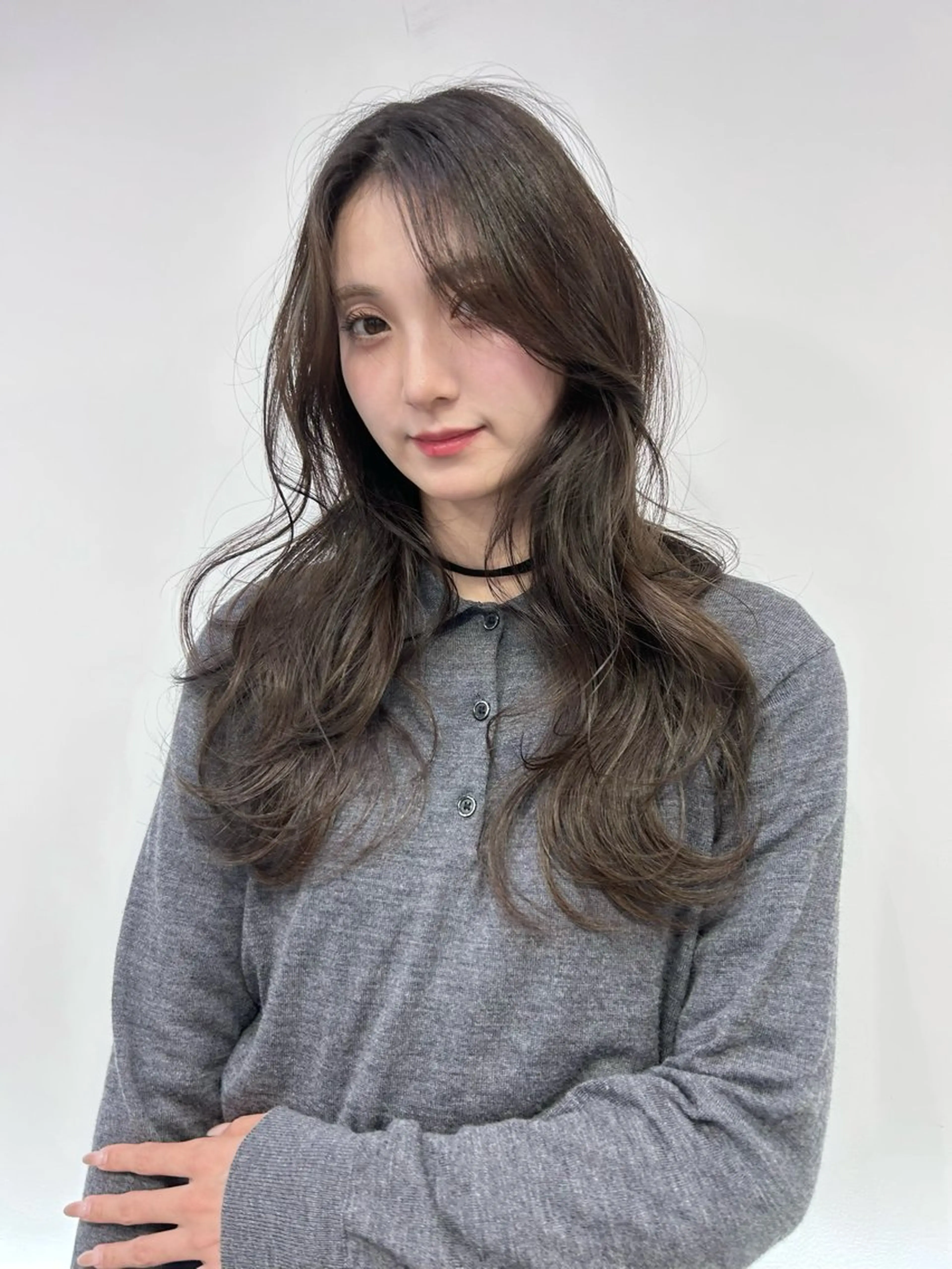 ロング カラー 透明感カラー 莉々子のヘアスタイル