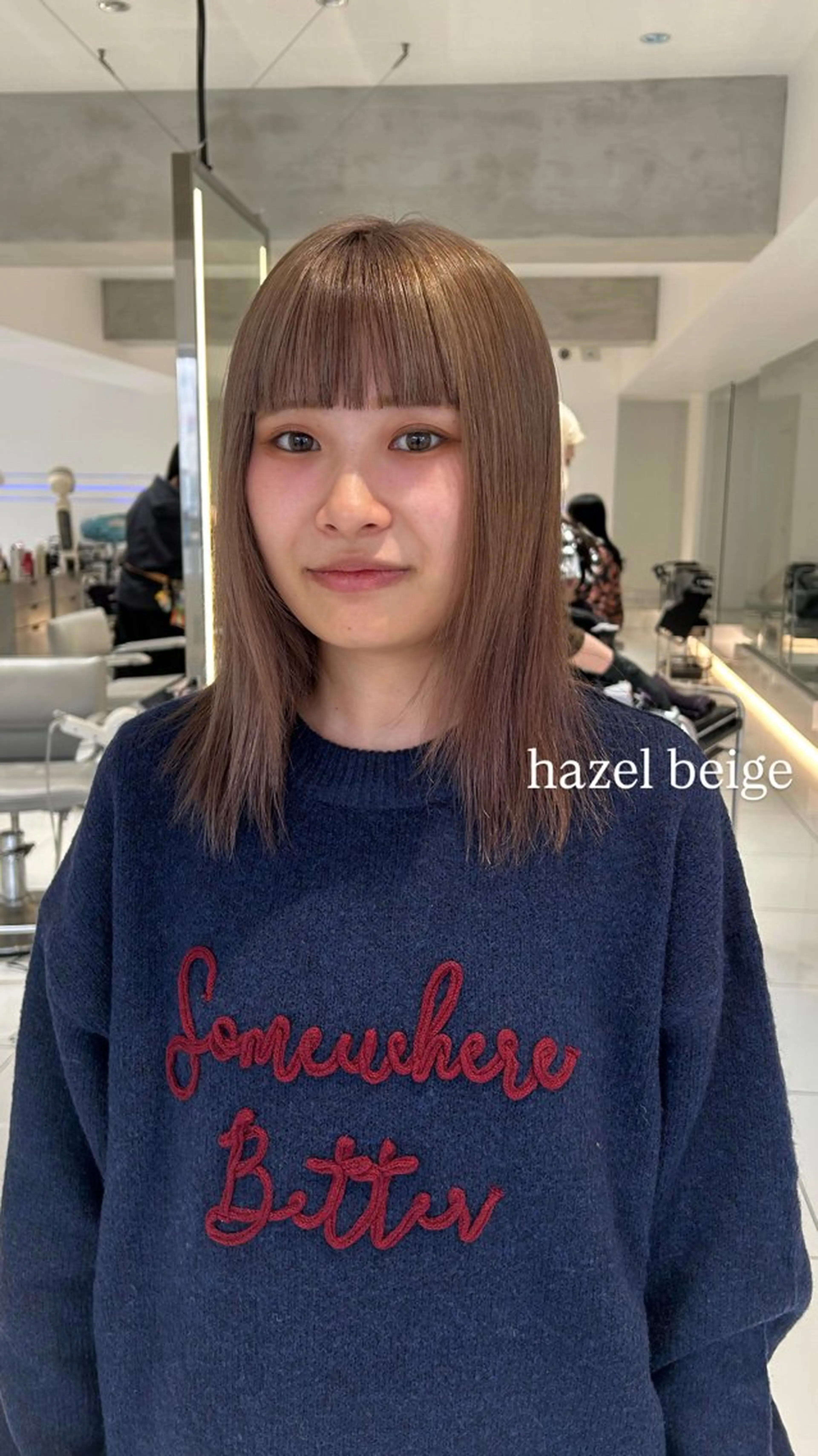 ミディアム カラー ベージュカラー ヘーゼル 海外レイヤー /NAGISAのヘアスタイル