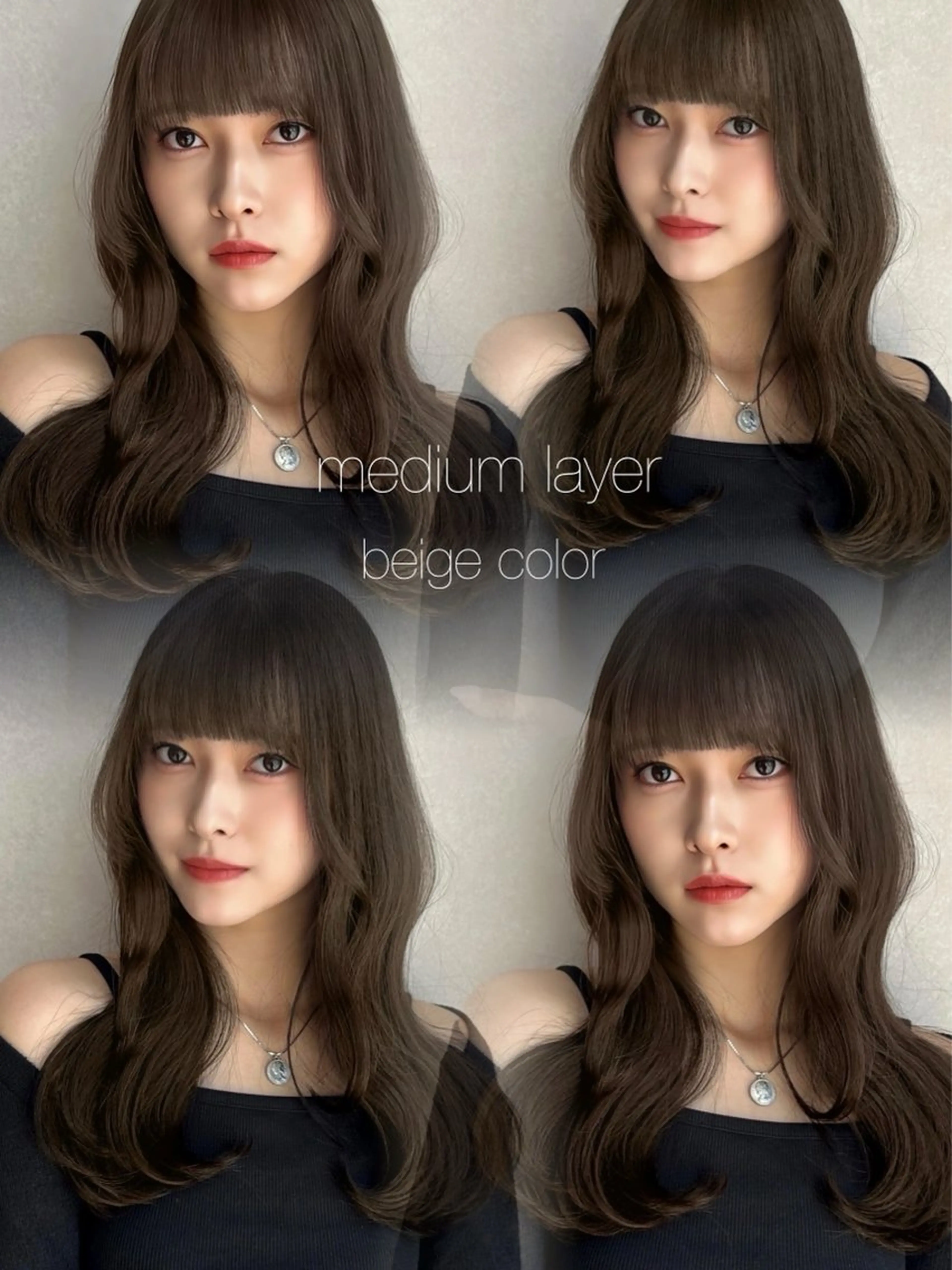 ミディアム カラー カット ヘアカラー 丸山 心 / 艶カラーのヘアスタイル