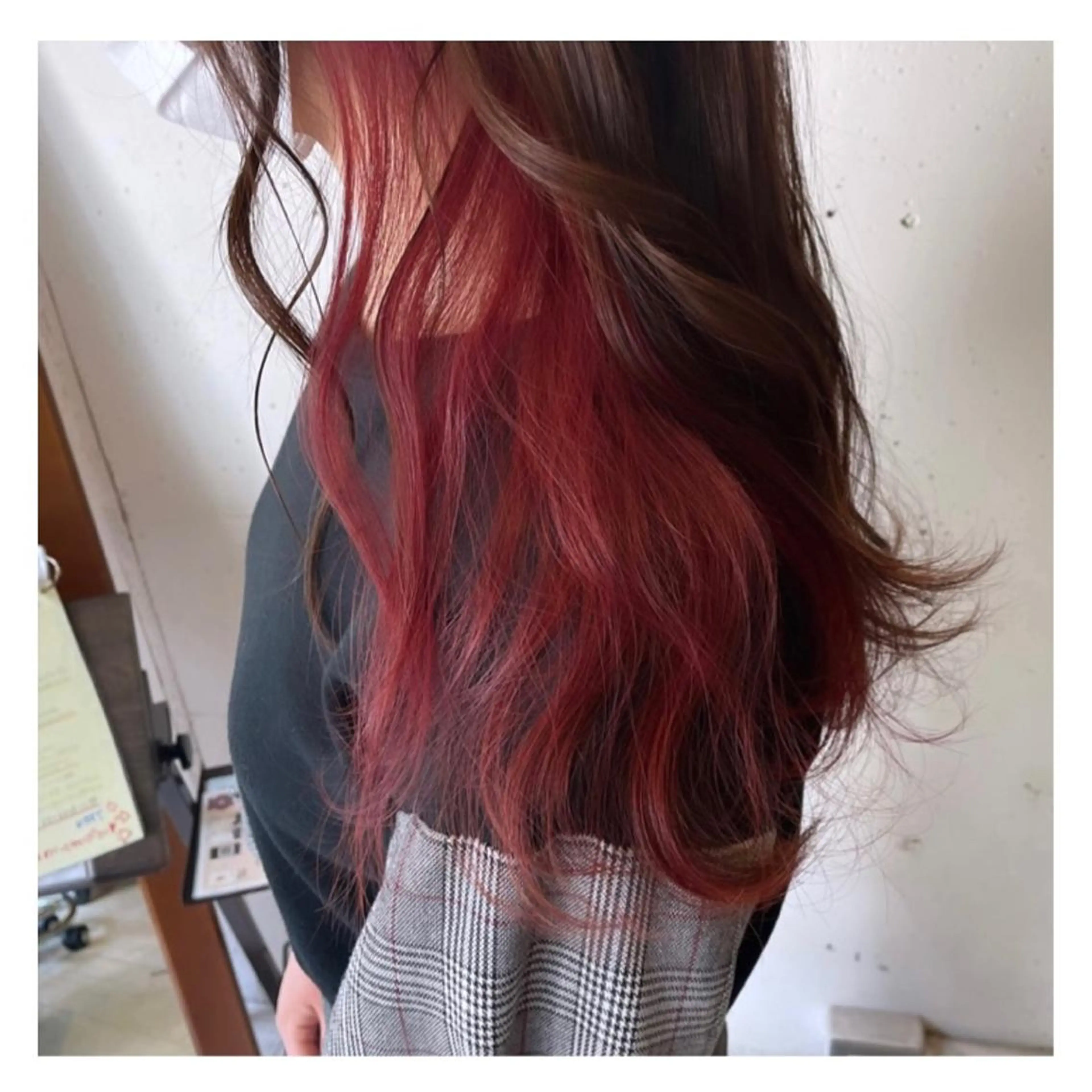 ロング カラー ブラウンカラー レッドカラー ヘアカラー ❁⃘ ち だ り さ ❁⃘のヘアスタイル