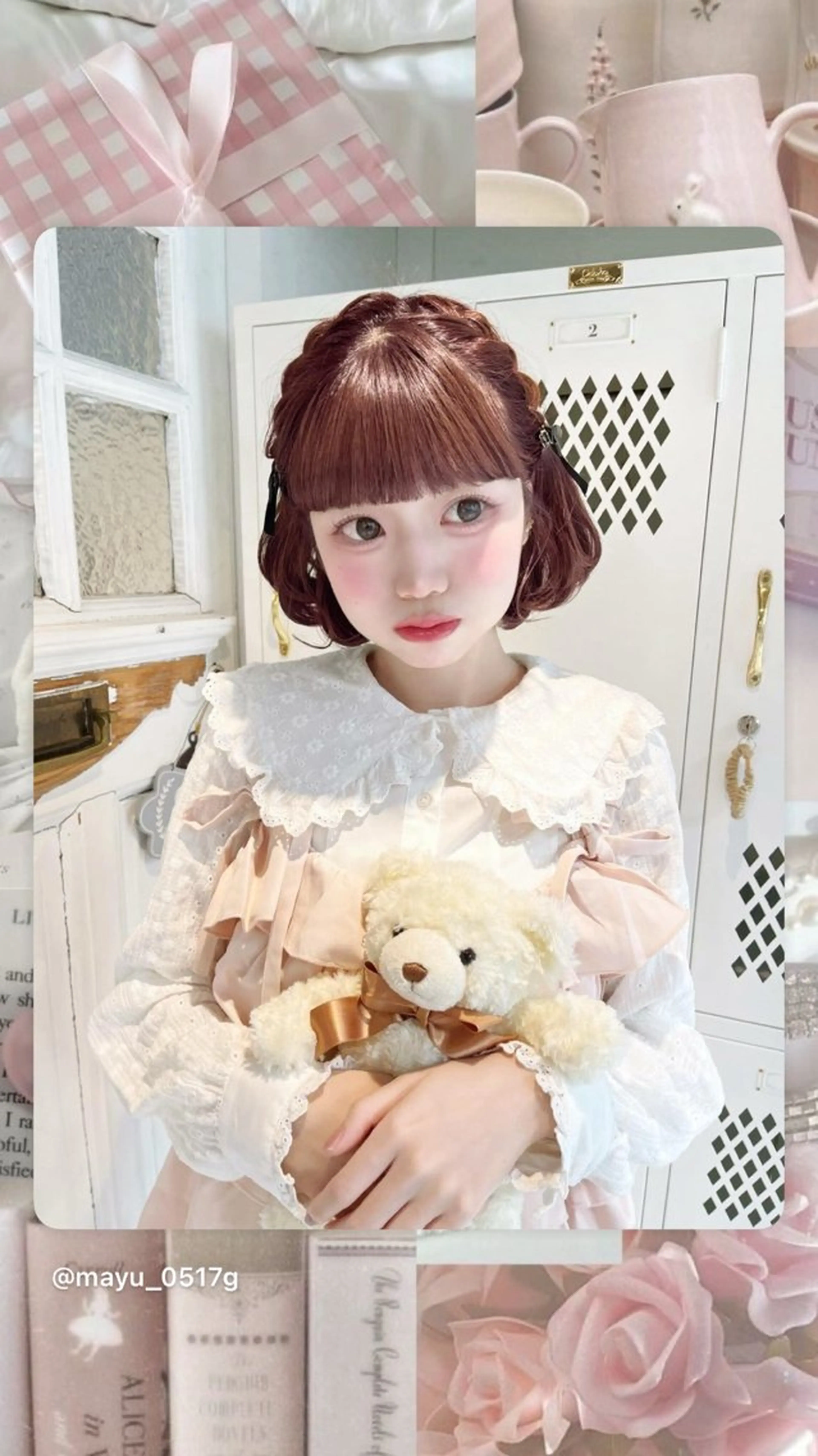 ミディアム カラー ヘアカラー 🍓艶モテ暖色カラー 🎀mayu🍓のヘアスタイル