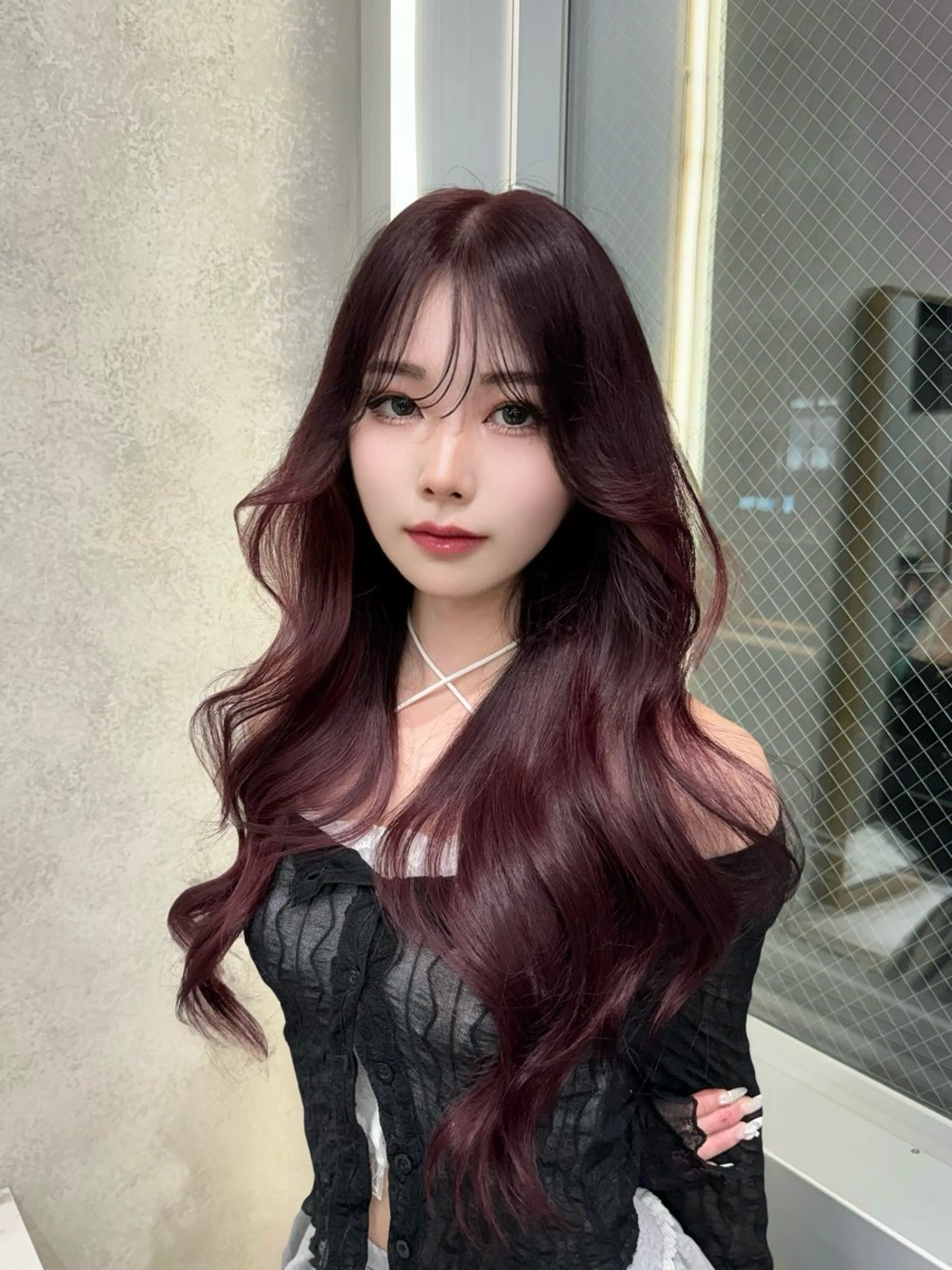 ロング セジュン 韓国レイヤー/顔周りのヘアスタイル