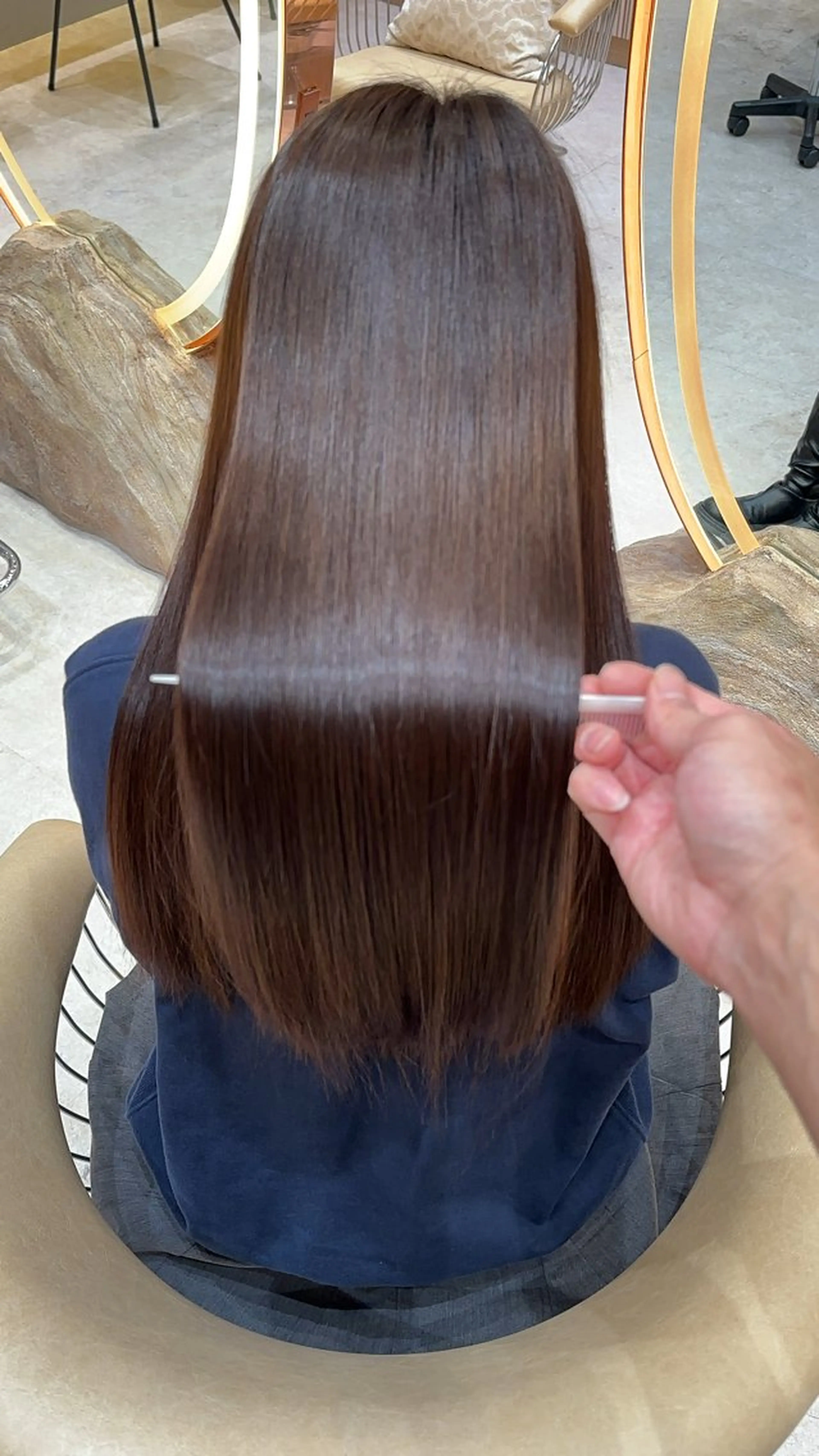 ロング カラー カット ヘアカラー 縮毛矯正 レイヤー❣️縮毛矯 川村利幸のヘアスタイル