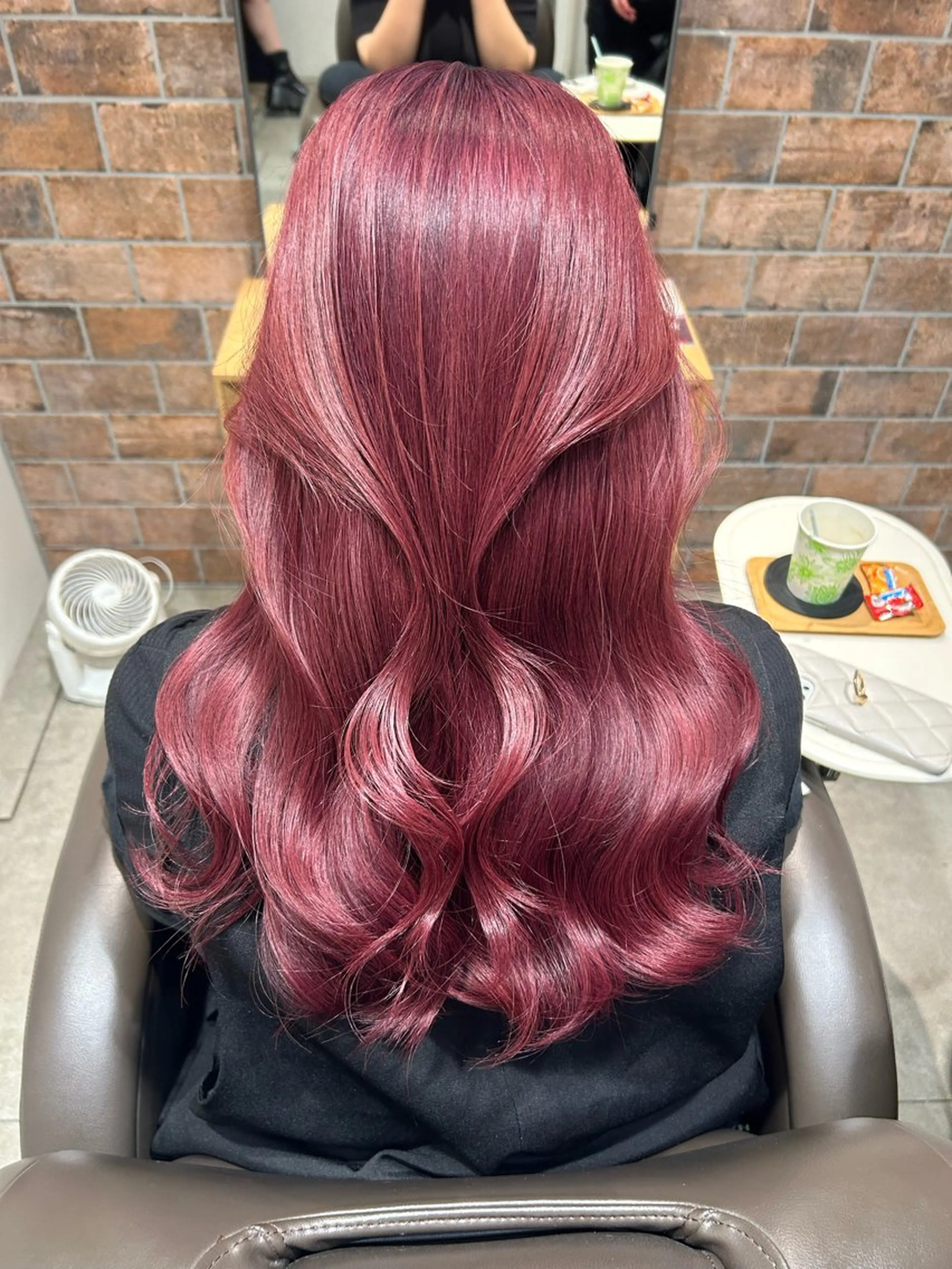 セミロング カラー ピンクカラー 梅田/ 似合わせ/aikoのヘアスタイル