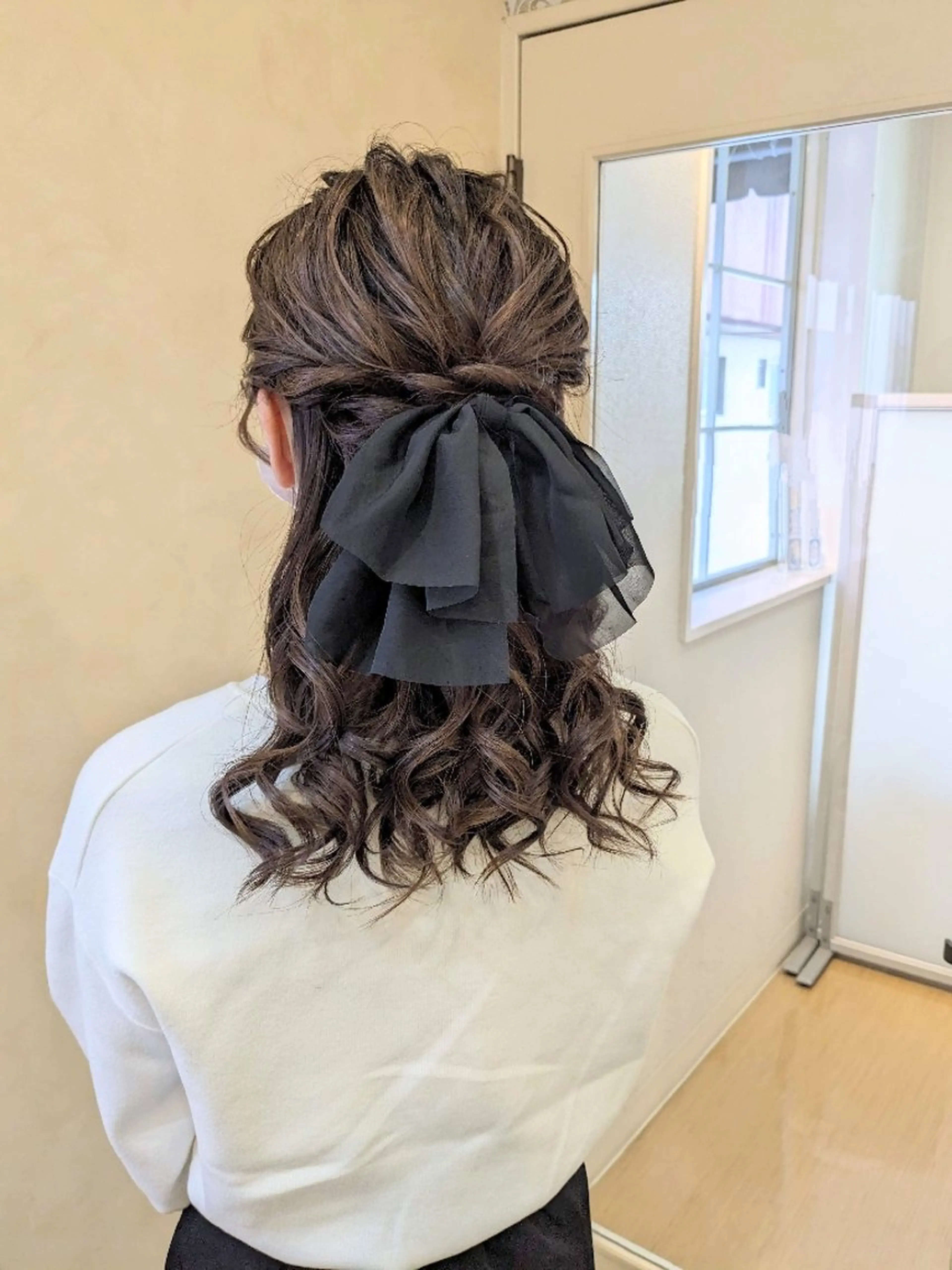 セミロング ヘアアレンジ ハーフアップ ヘアセット miku ヘアセット/着付けのヘアスタイル