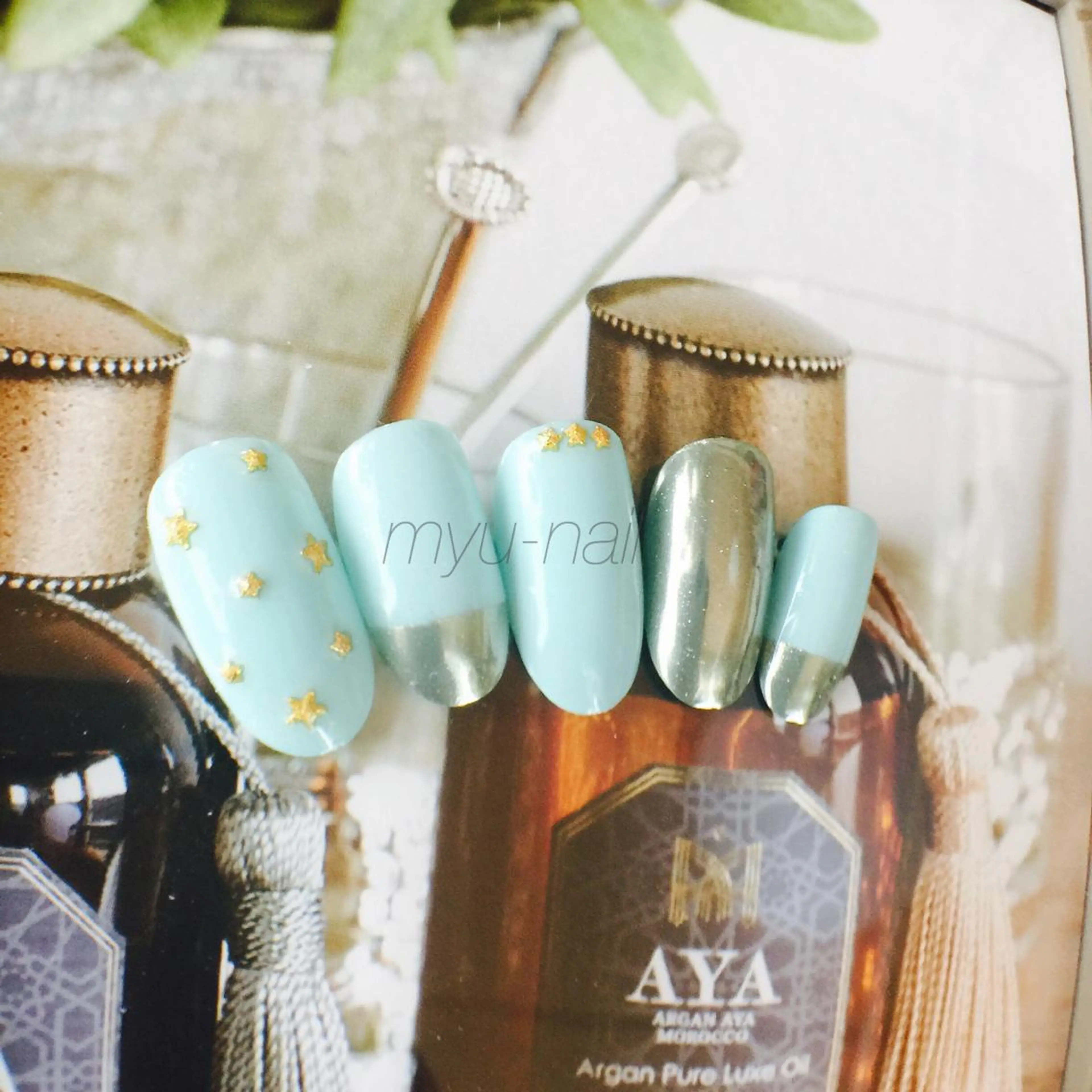 ネイル アートネイル ミラーネイル ネイルチップ ホームサロン myu-nailのネイルデザイン