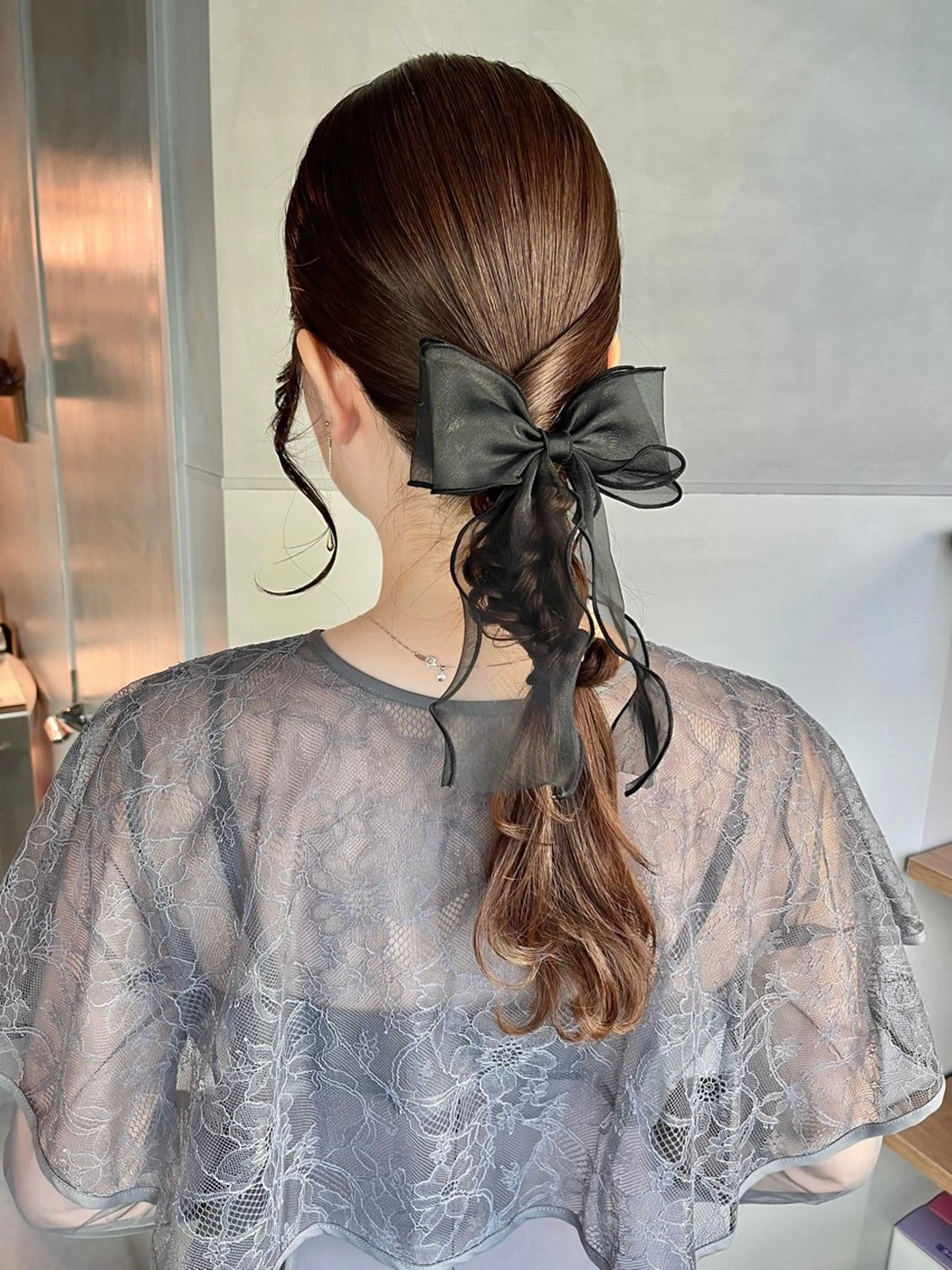 ヘアアレンジ ポニーテール 結婚式・ブライダル 卒業式のヘアスタイル ヘアセット charm《銀座》 ヘアセット/縮毛矯正のヘアスタイル