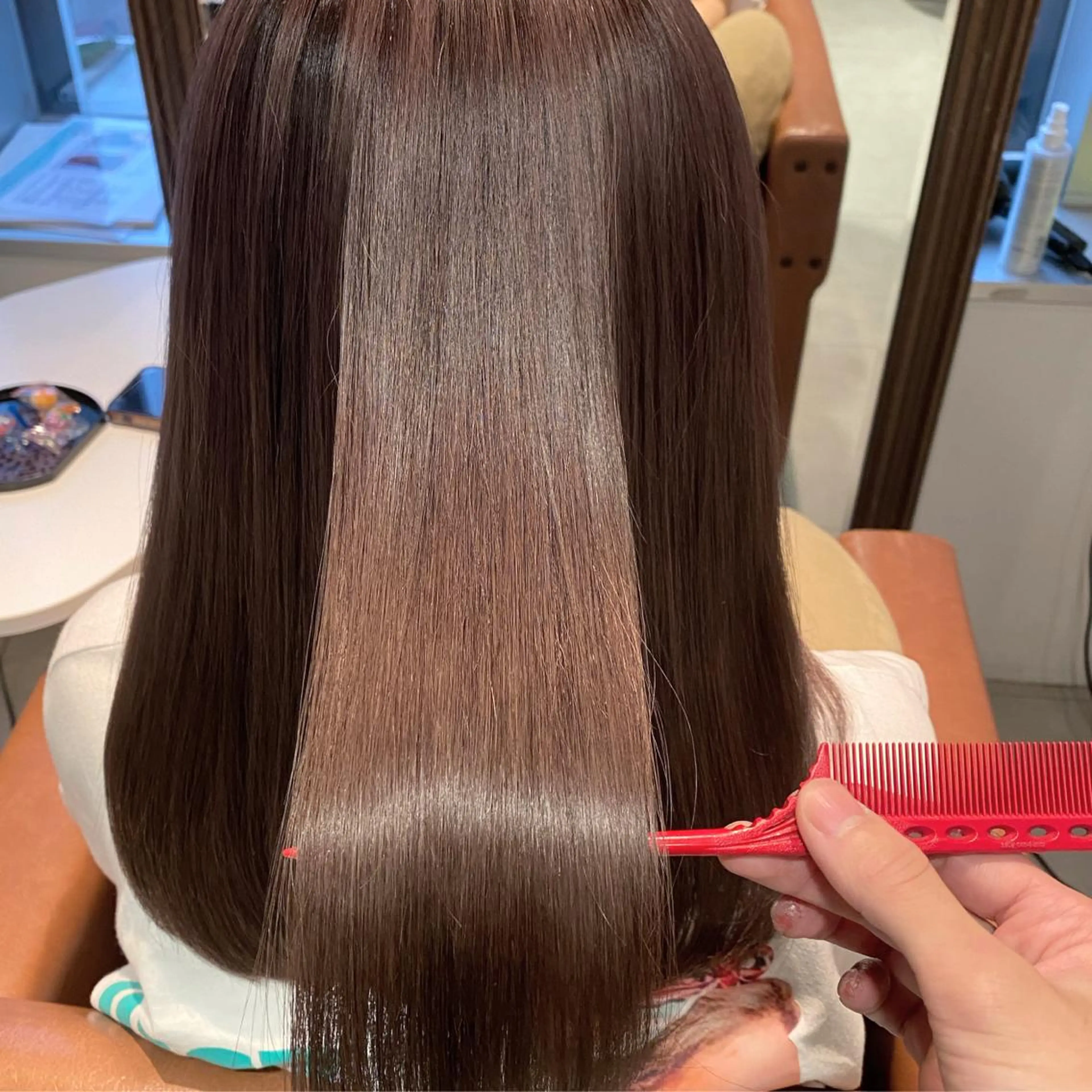 セミロング トリートメント 【縮毛矯正・艶髪】 髪質改善　橋本🌟のヘアスタイル