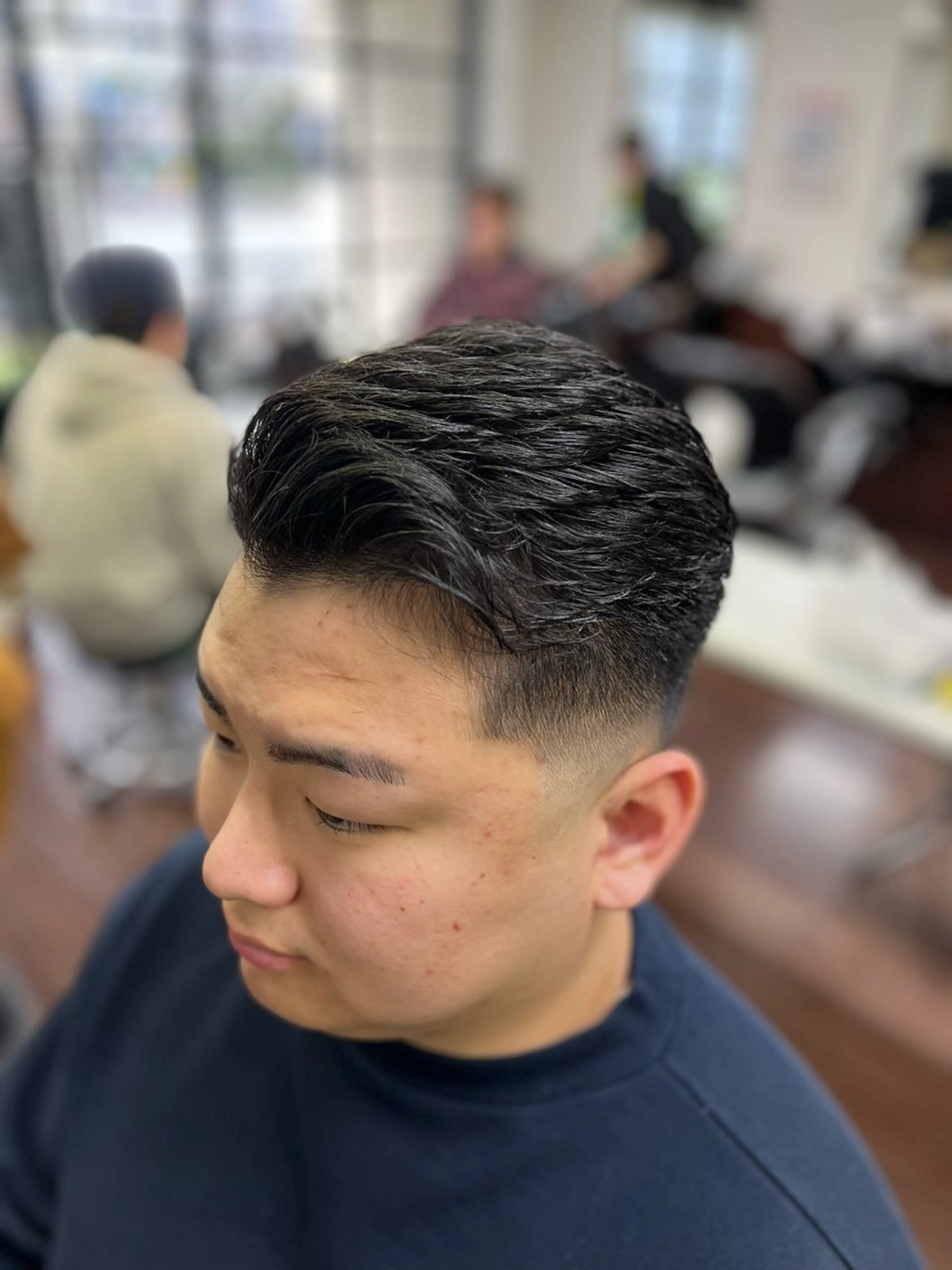 ショート メンズ フェードカット スキンフェード くせ毛 ＢＡＲＢＥＲ koyoのヘアスタイル